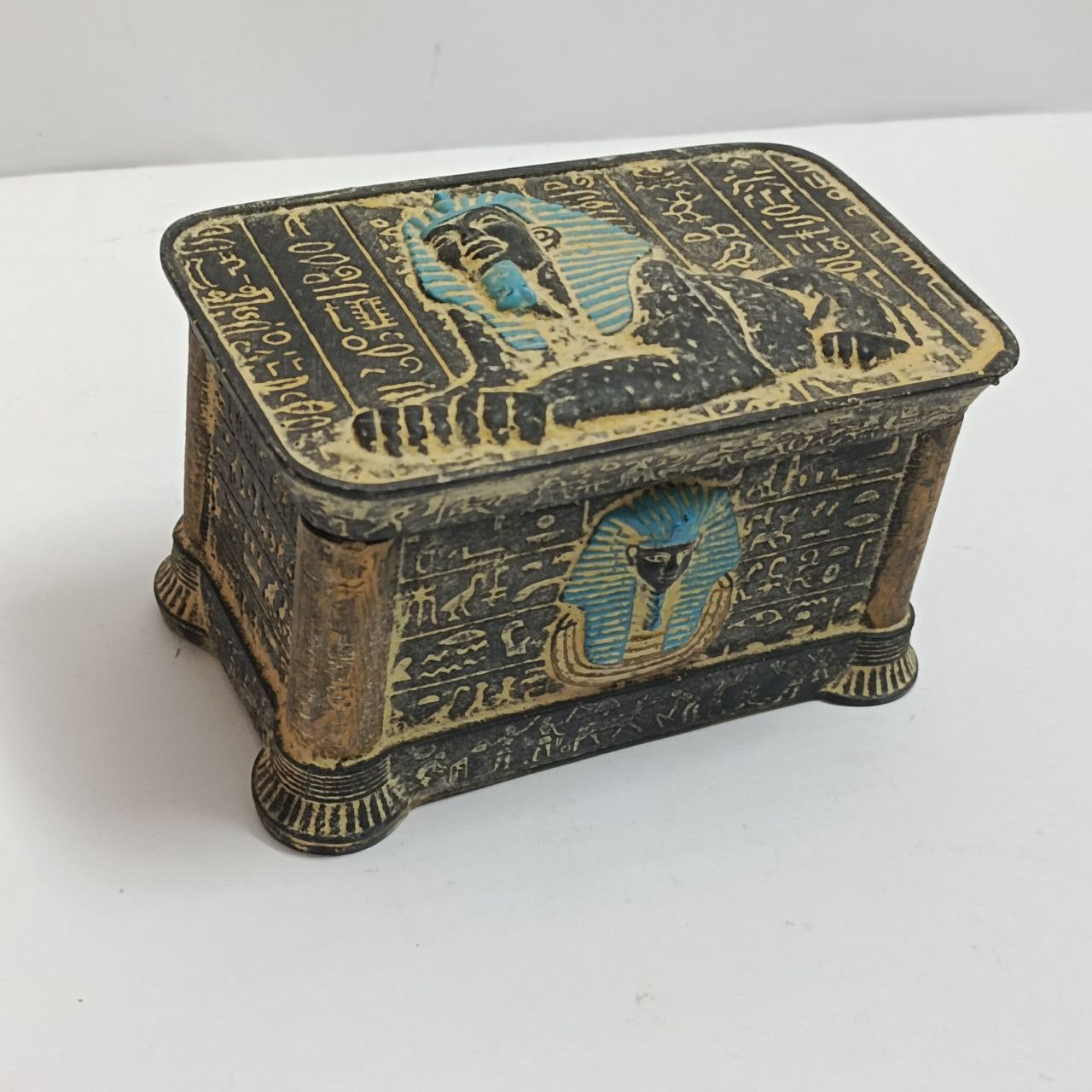 Other Antique-style Egyptian Pharaoh trinket box with hieroglyphic Size ONE SIZE - 3 Thumbnail