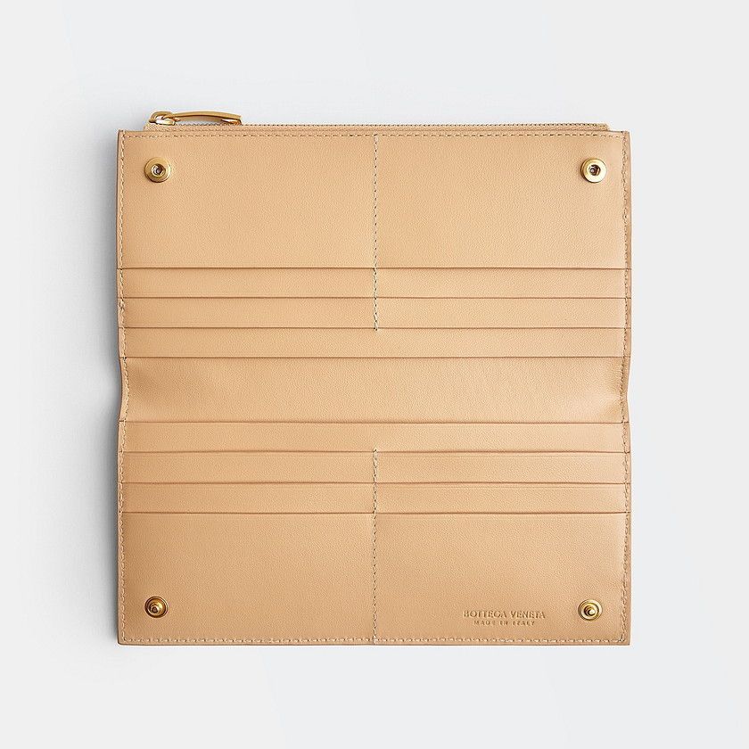 Bottega Veneta o1n1vont1224 Size: OS / Large Bi-Fold Zip Wallet in Almond Size ONE SIZE - 2 Thumbnail