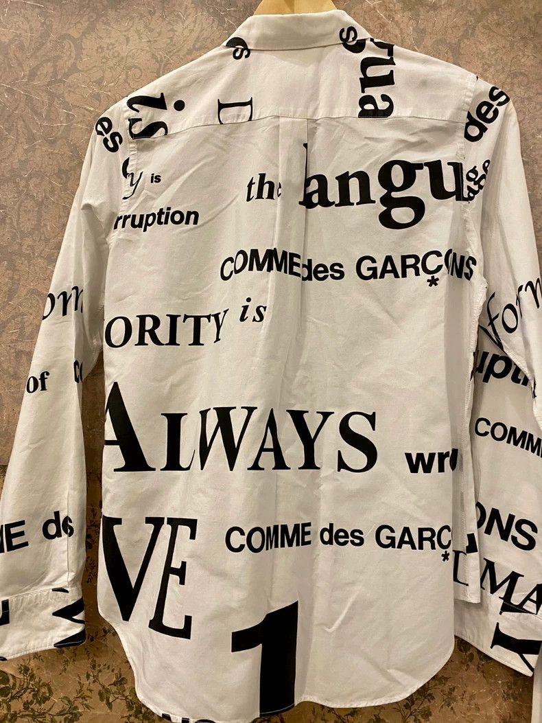 Comme des Garcons Comme Des Garcons Slogan shirt Size M / US 6-8 / IT 42-44 - 8 Thumbnail
