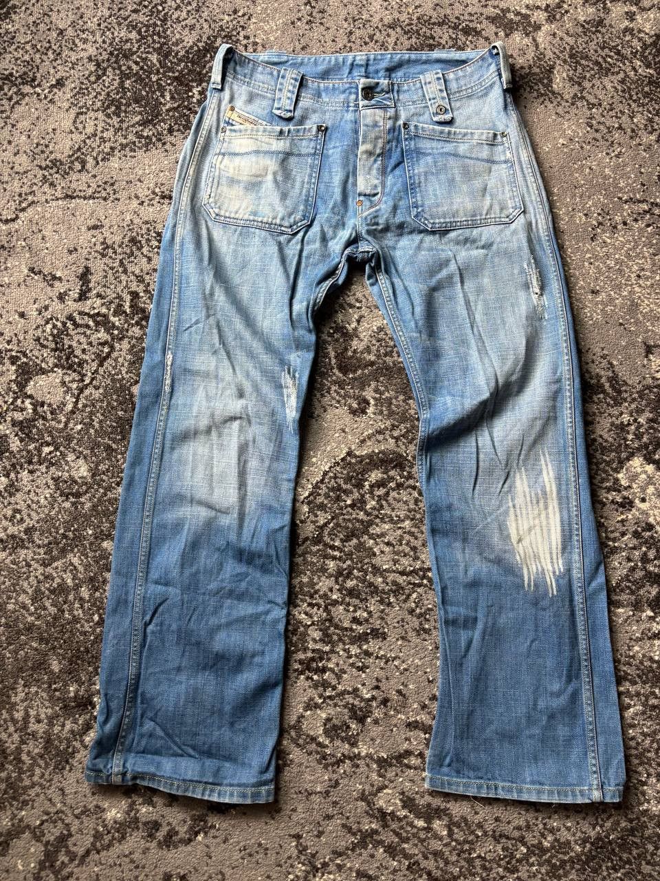 Diesel × Japanese Brand × Vintage Vintage Y2K Diesel Baggy Avantgarde Denim 90s Pants Size US 32 / EU 48 - 2 Thumbnail