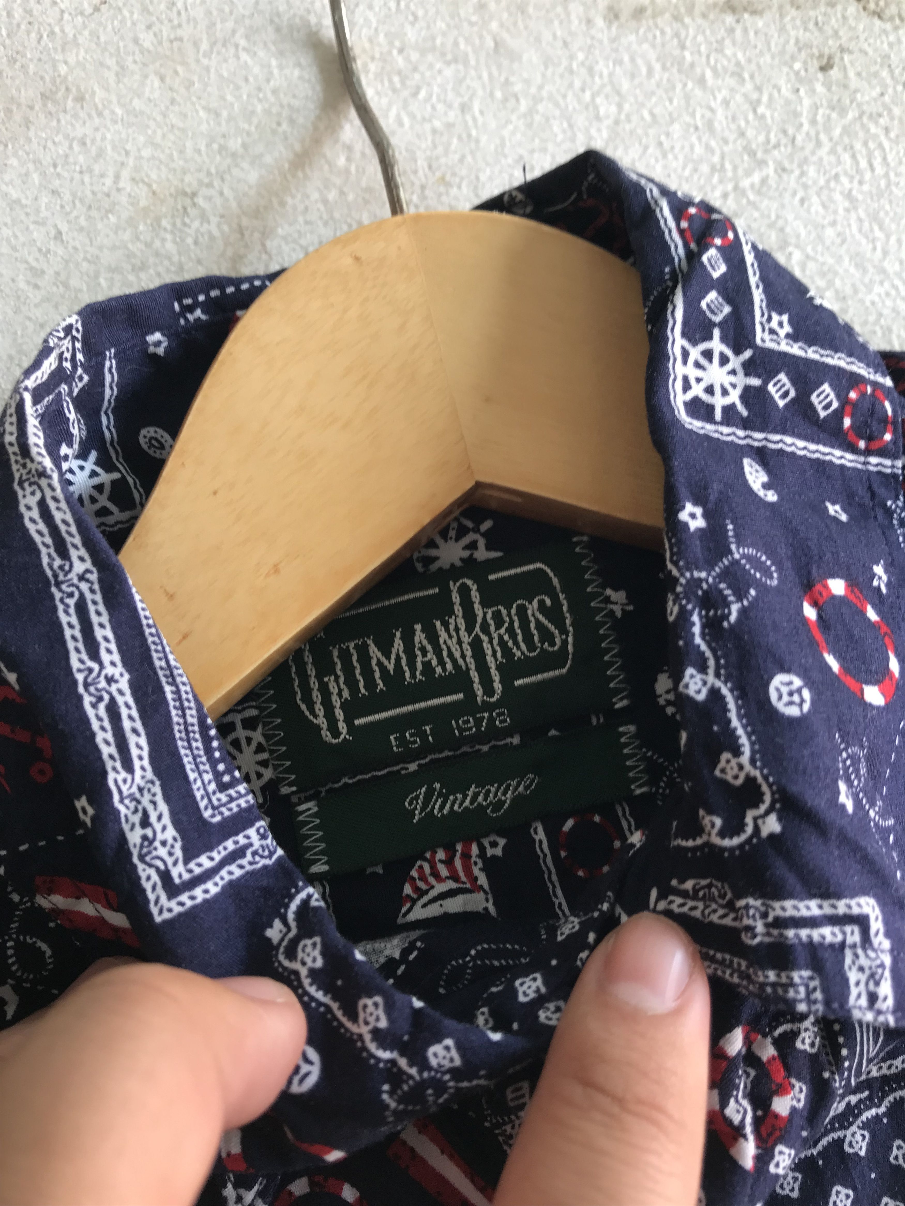 Gitman Bros. × Gitman Bros. Vintage Gitman Bros Vintage Half Button paisley shirts Size US S / EU 44-46 / 1 - 8 Thumbnail