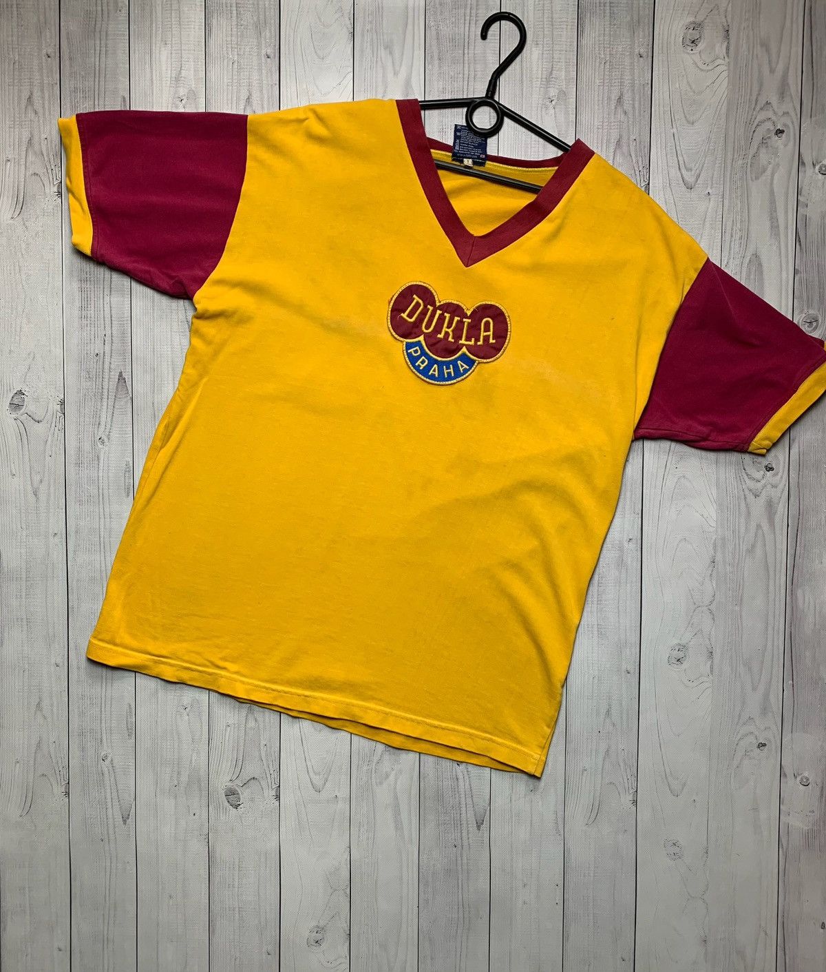 Vintage Vintage Soccer Jersey Praha Dukla size L rare retro Cezh Size US L / EU 52-54 / 3 - 1 Thumbnail