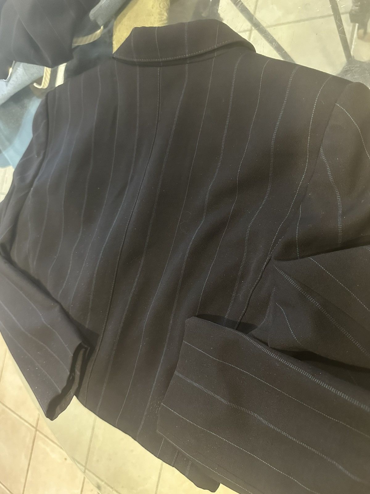 Escada Sport Vintage Escada pantsuit black with blue pinstripes Size XXS / US 00 / IT 34 - 7 Thumbnail