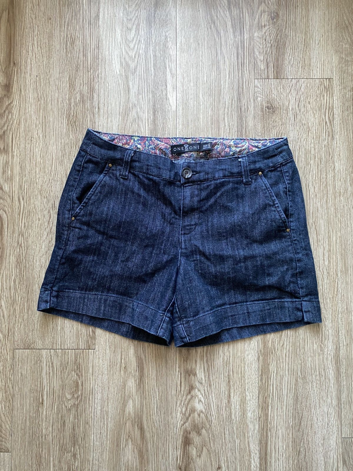 Other Y2K 00s Dark Denim Shorts Size 30" / US 8 / IT 44 - 1 Thumbnail