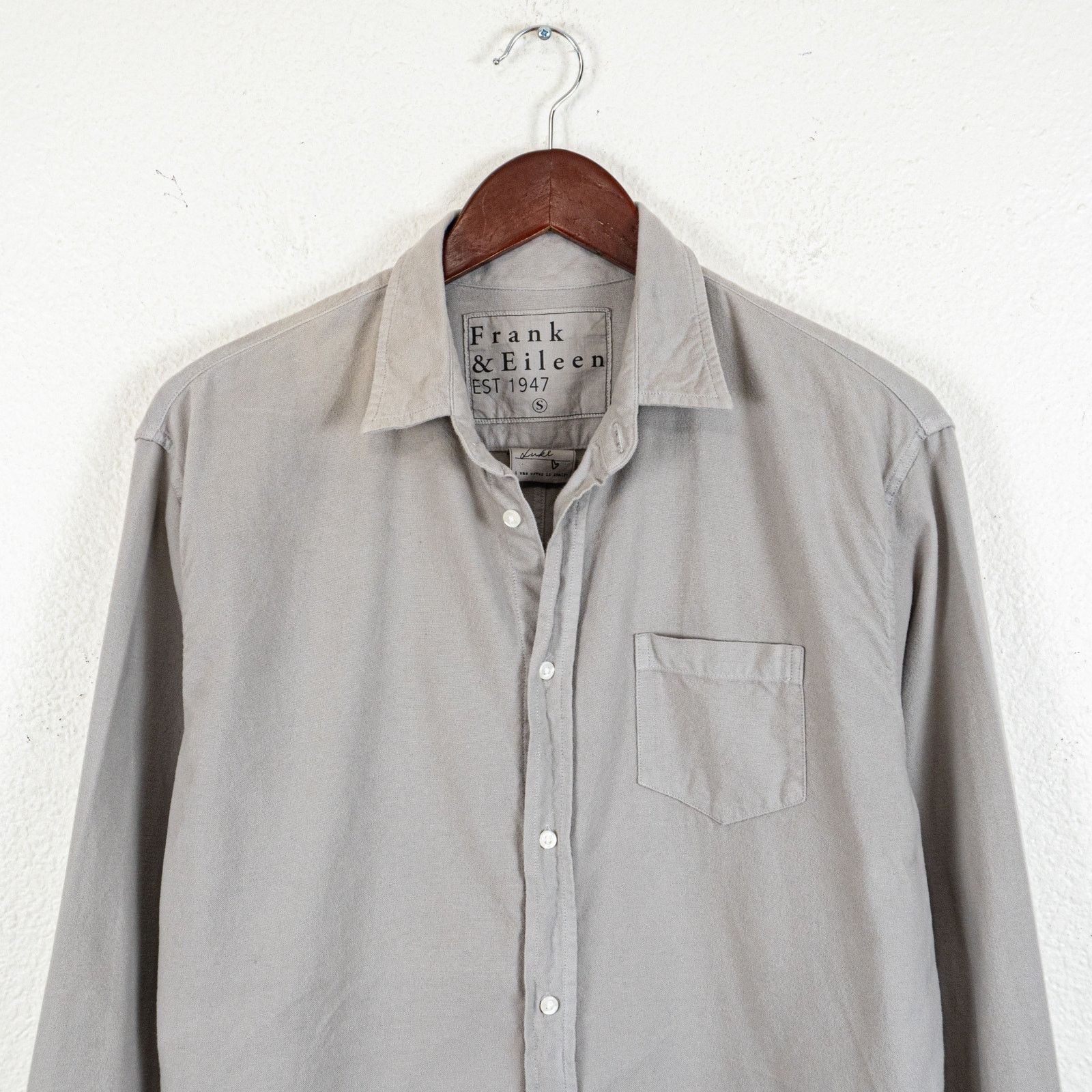 Frank & Eileen Frank & Eileen LUKE Button up Shirt Gray Italian Cotton S Size US S / EU 44-46 / 1 - 3 Thumbnail