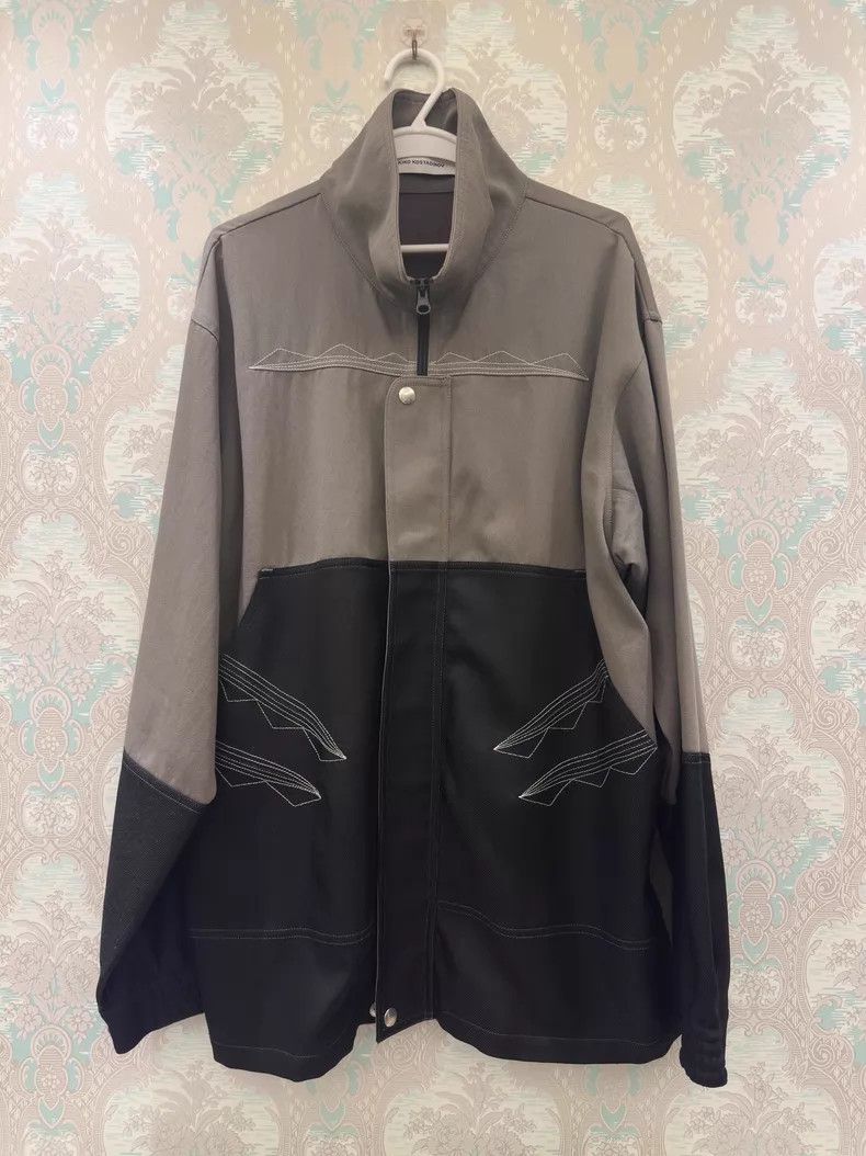 Kiko Kostadinov KK. Jacket. 07 Navy Citron “Futur Varsity Jacket