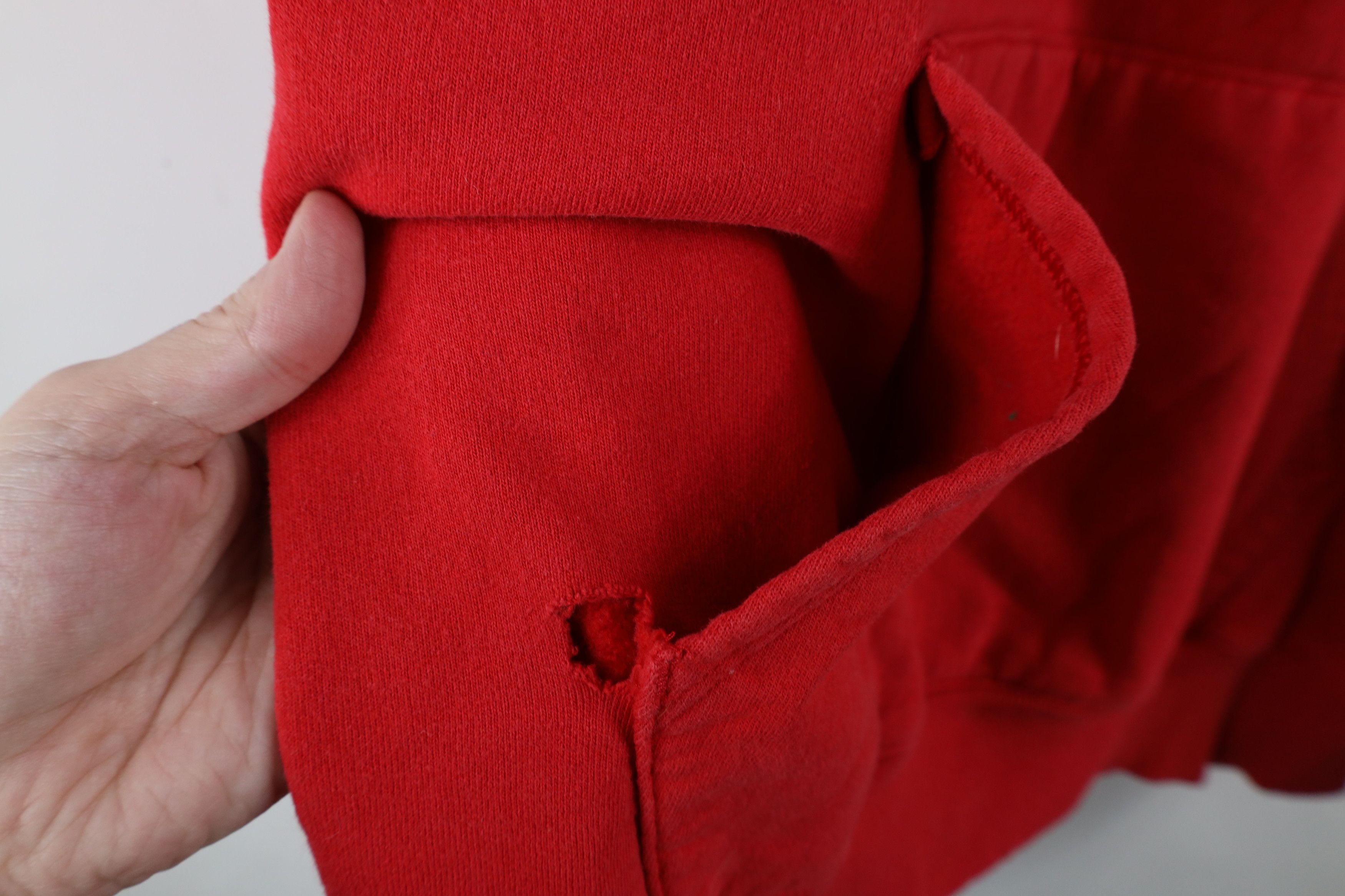 Champion × Vintage Vintage 90s Champion Logo Baggy Hoodie Sweatshirt Red Size US XXL / EU 58 / 5 - 8 Thumbnail