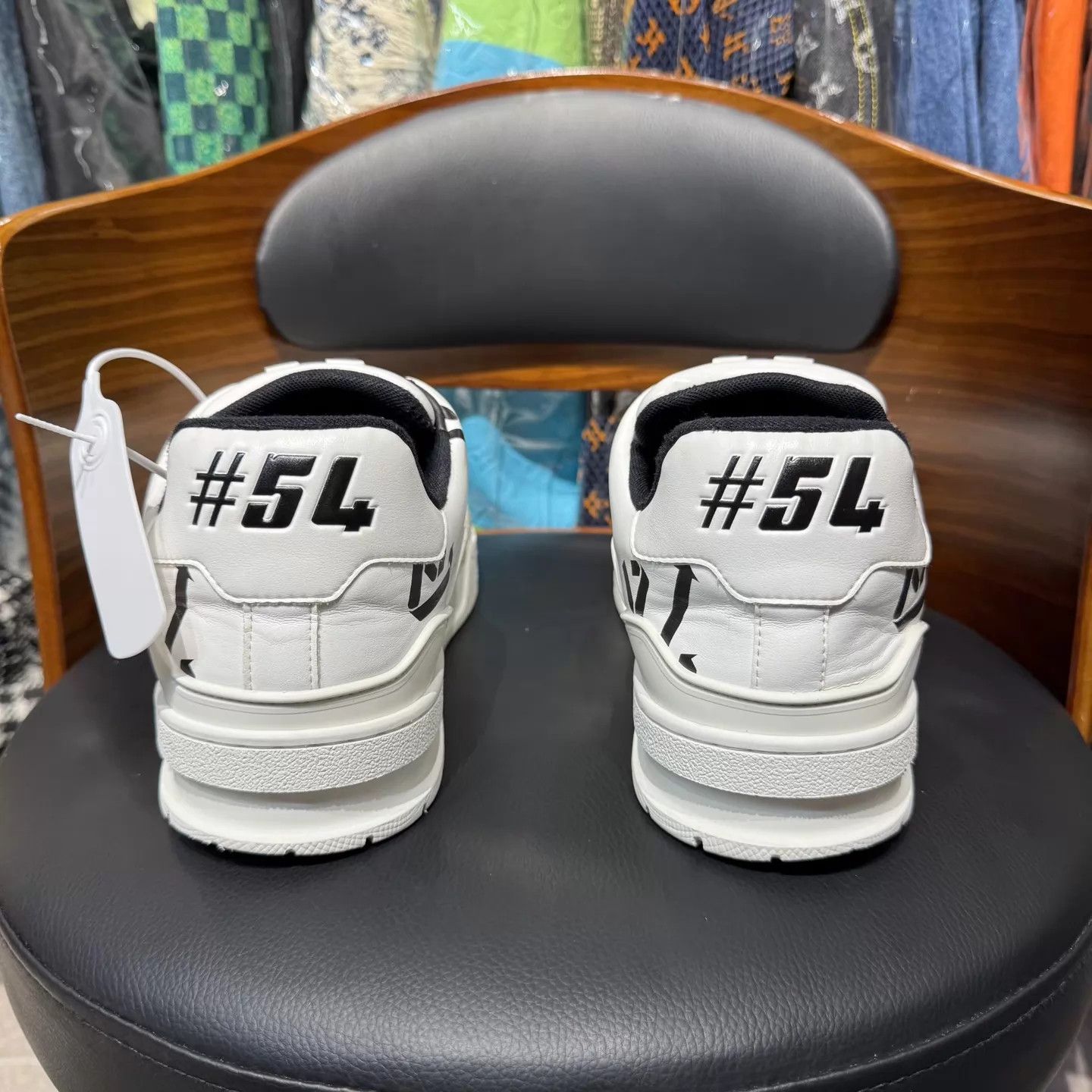 Louis Vuitton LV Trainer White Black All Over Print VGC Size US 10 / EU 43 - 3 Thumbnail