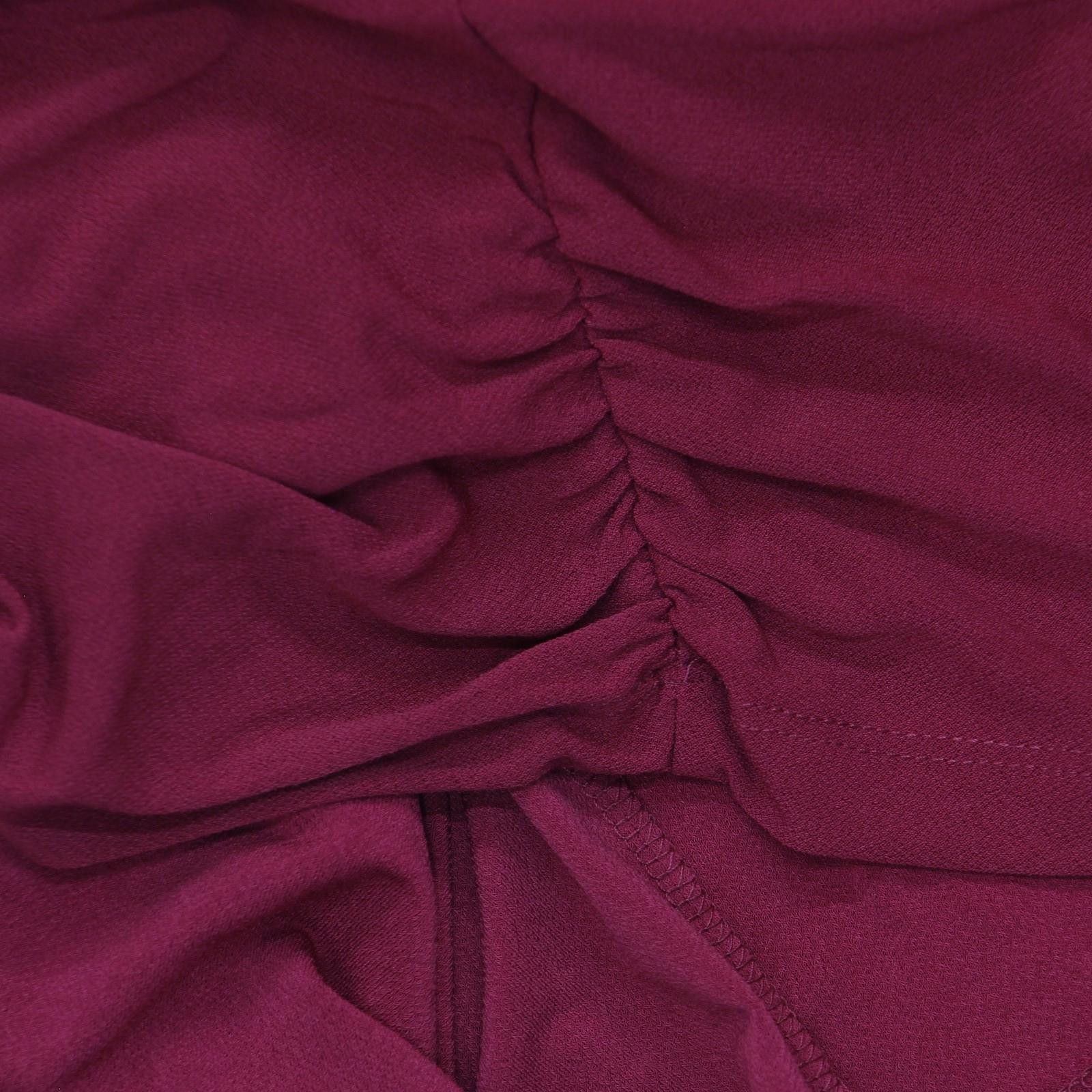 Other New Ny Collection Knit Zipper V-neck Tee Burgundy Red 1x Size XL / US 12-14 / IT 48-50 - 5 Thumbnail