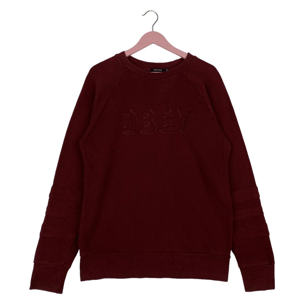 Obey × Vintage Vintage Obey Big Embroidered Logo Crewneck Sweatshirt Size US M / EU 48-50 / 2 - 1 Thumbnail