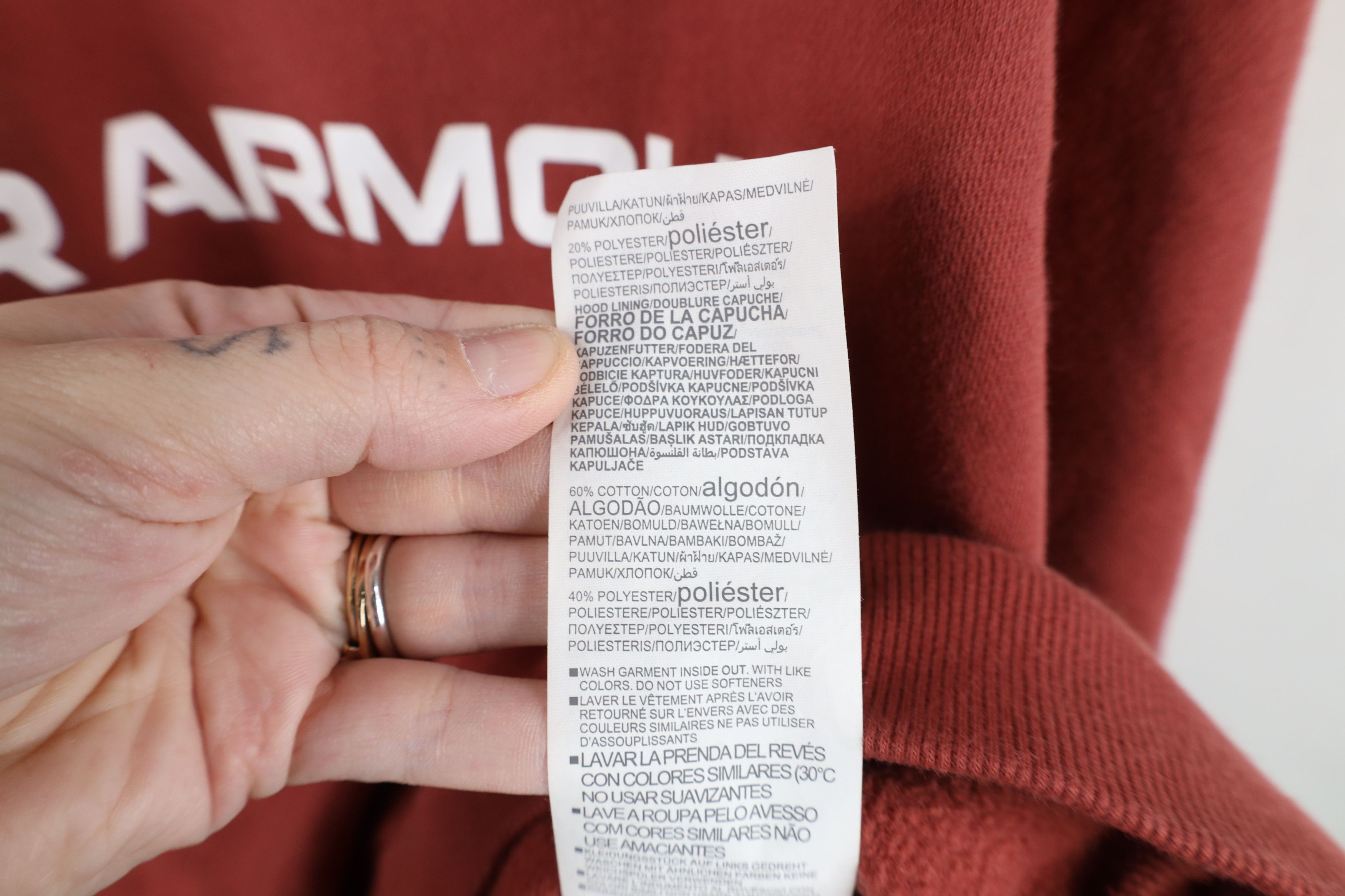Under Armour Under Armour ColdGear Spell Big Logo Hoodie Sweatshirt Red Size US XXL / EU 58 / 5 - 10 Thumbnail
