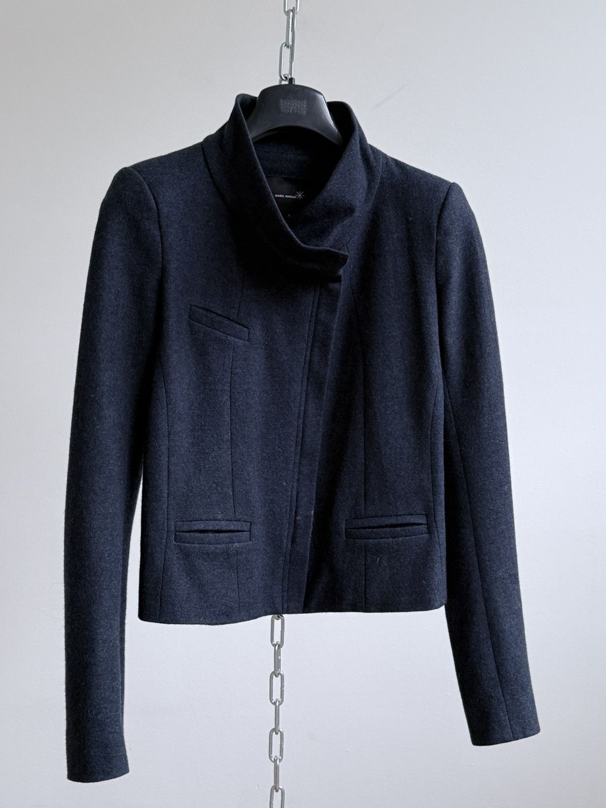 Isabel Marant Isabel Marant Navy Blue Wool Jacket Size S / US 4 / IT 40 - 2 Thumbnail