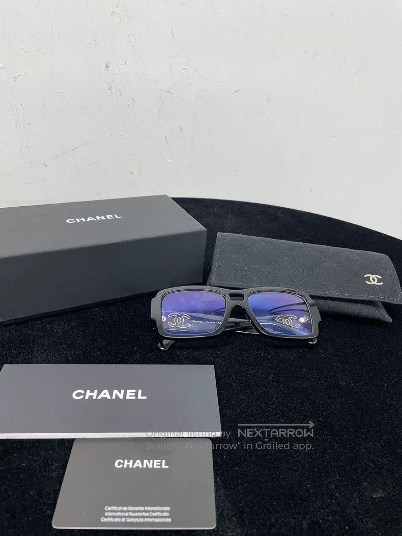 Chanel Chanel Logo square frame flat glasses Size ONE SIZE - 1 Thumbnail