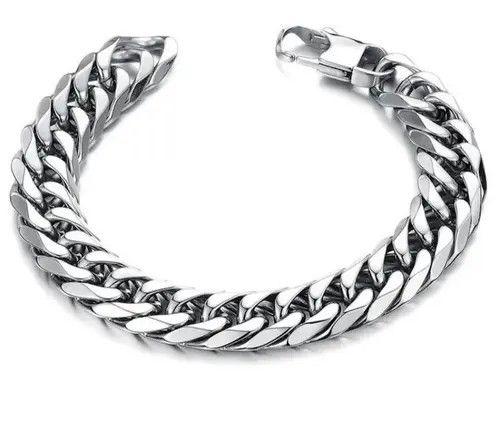 Jewelry × Sterling Silver Vintage Stainless Steel Chain Bracelet Size ONE SIZE - 2 Thumbnail