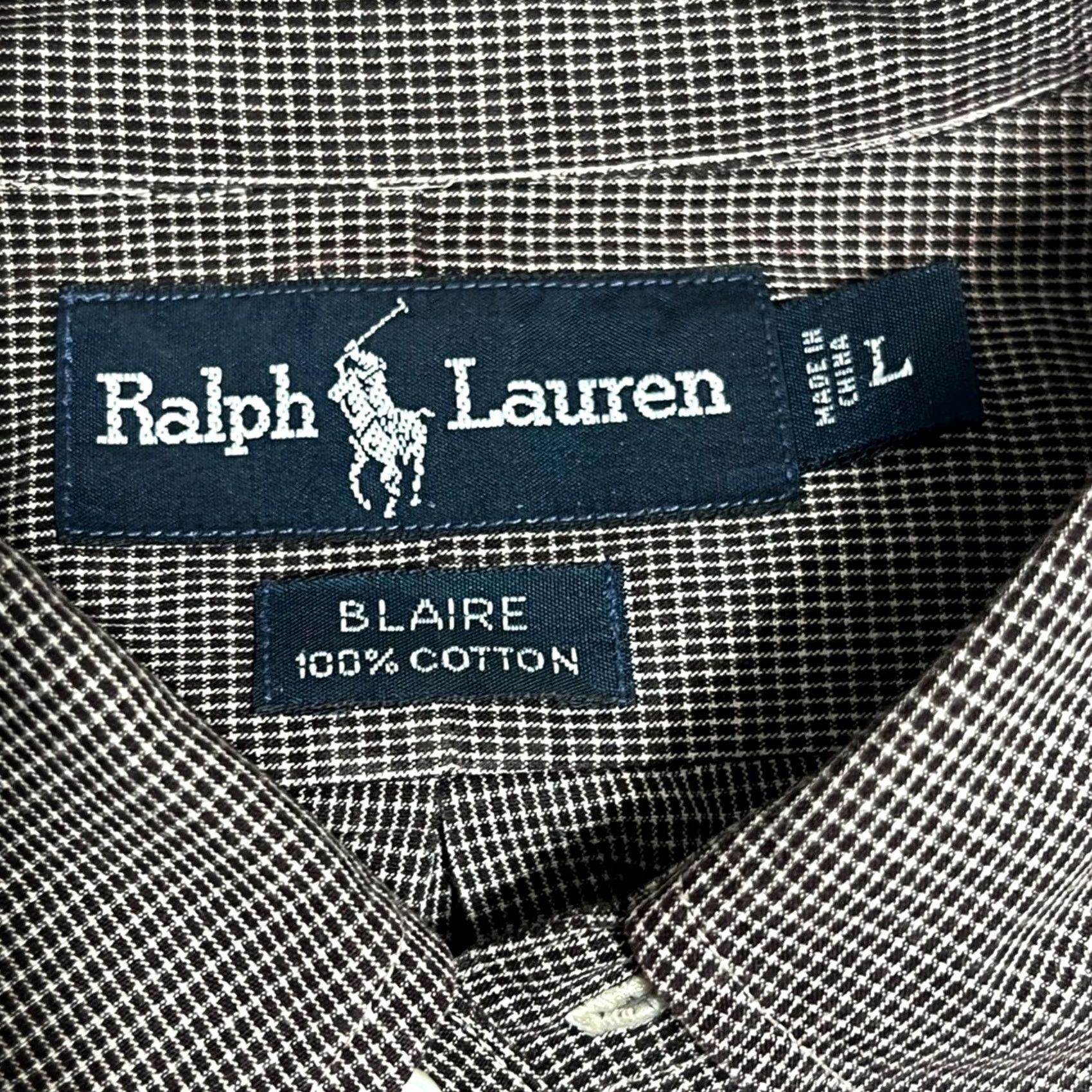 Polo Ralph Lauren Ralph Lauren Blaire L Button Down Shirt Men's Brown White Micro Check Pony Logo Shirt Size US L / EU 52-54 / 3 - 5 Thumbnail