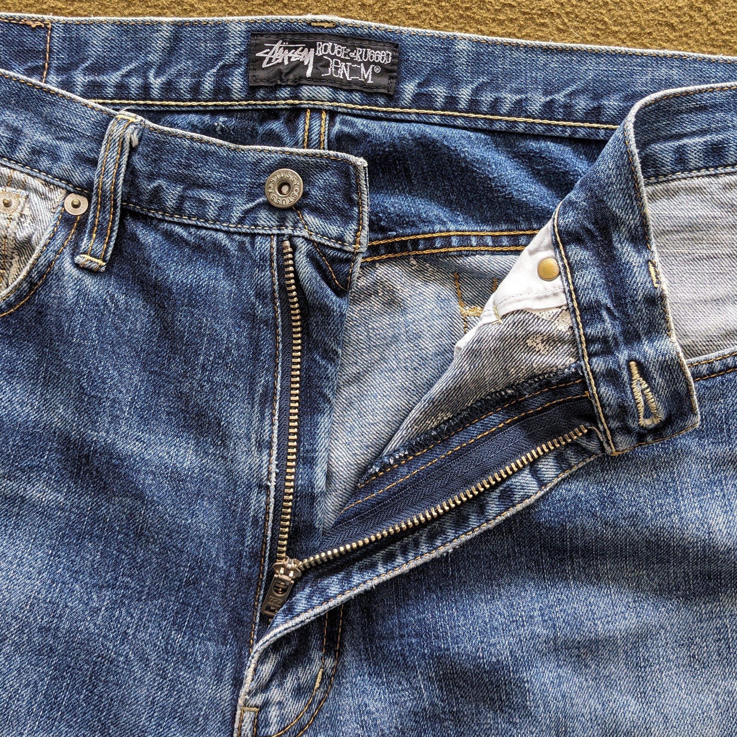 Stussy × Vintage Vintage STUSSY Streetwear Skateboard Style Jeans Size US 35 - 5 Thumbnail