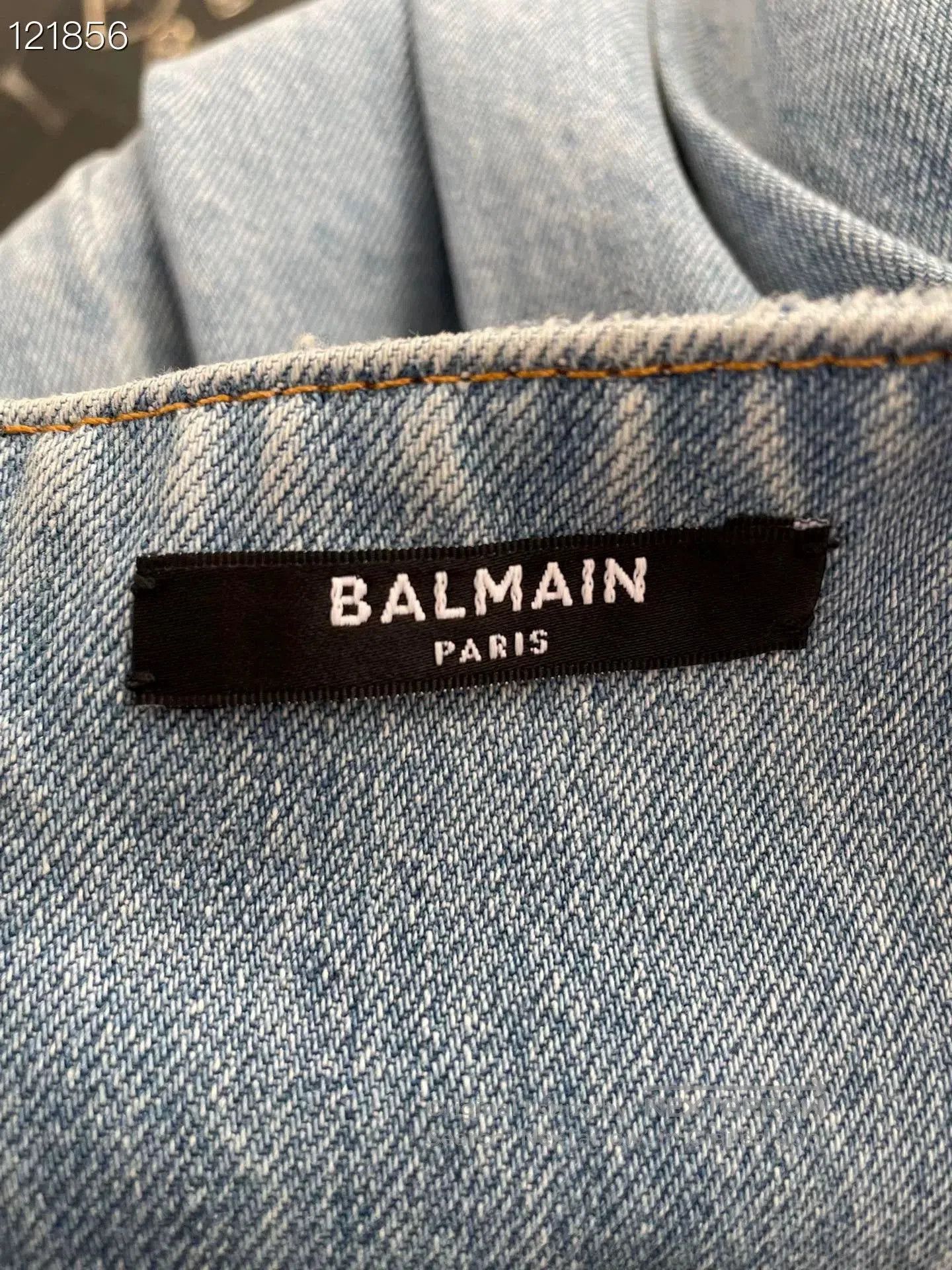 Balmain Balmain Wang Feifei Denim Skirt. Size 35" - 3 Thumbnail