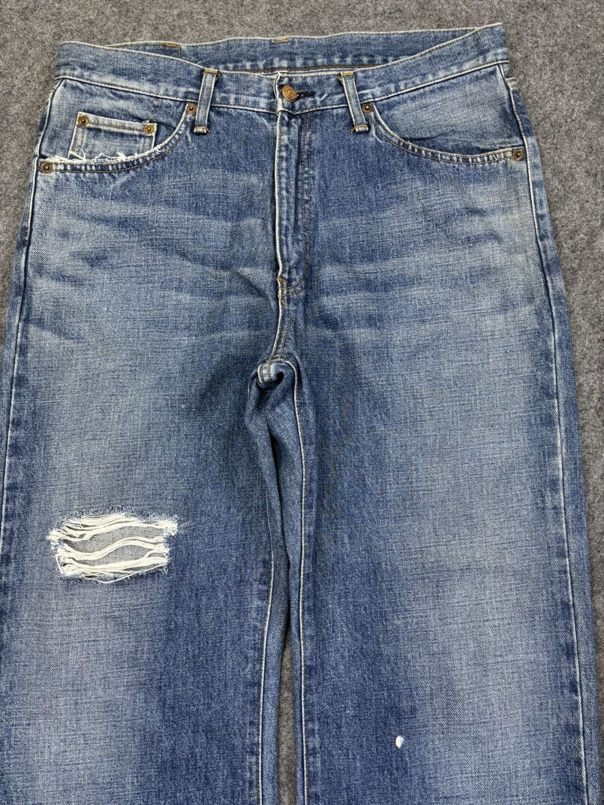 Edwin 💥Baggy💥Rare Edwin Wide Extra Extreme Distressed Denim F956 Size US 34 / EU 50 - 3 Thumbnail