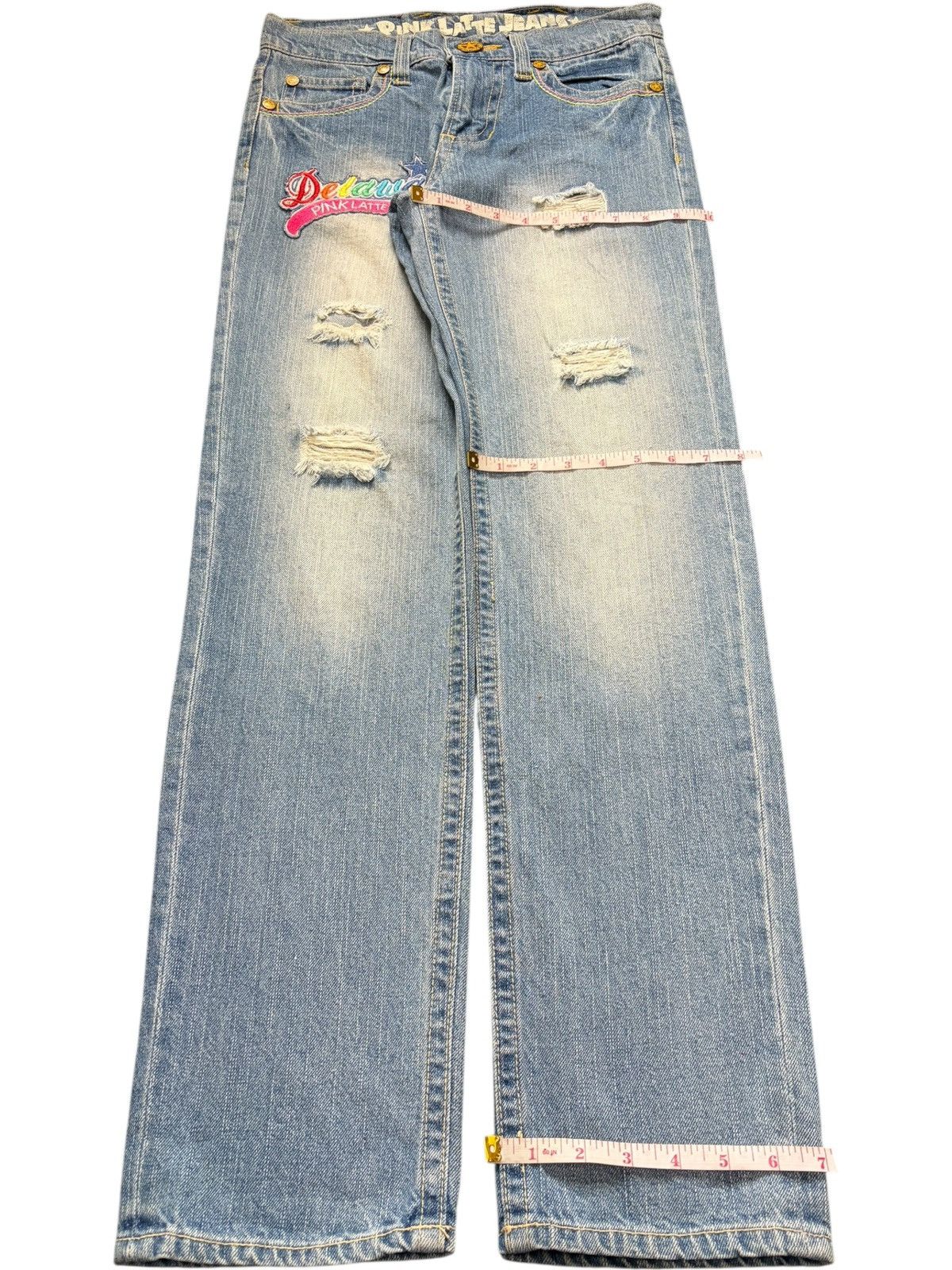 Dsquared2 Vintage Japanese Brand Embellished Distressed Jeans Size 29" - 8 Thumbnail