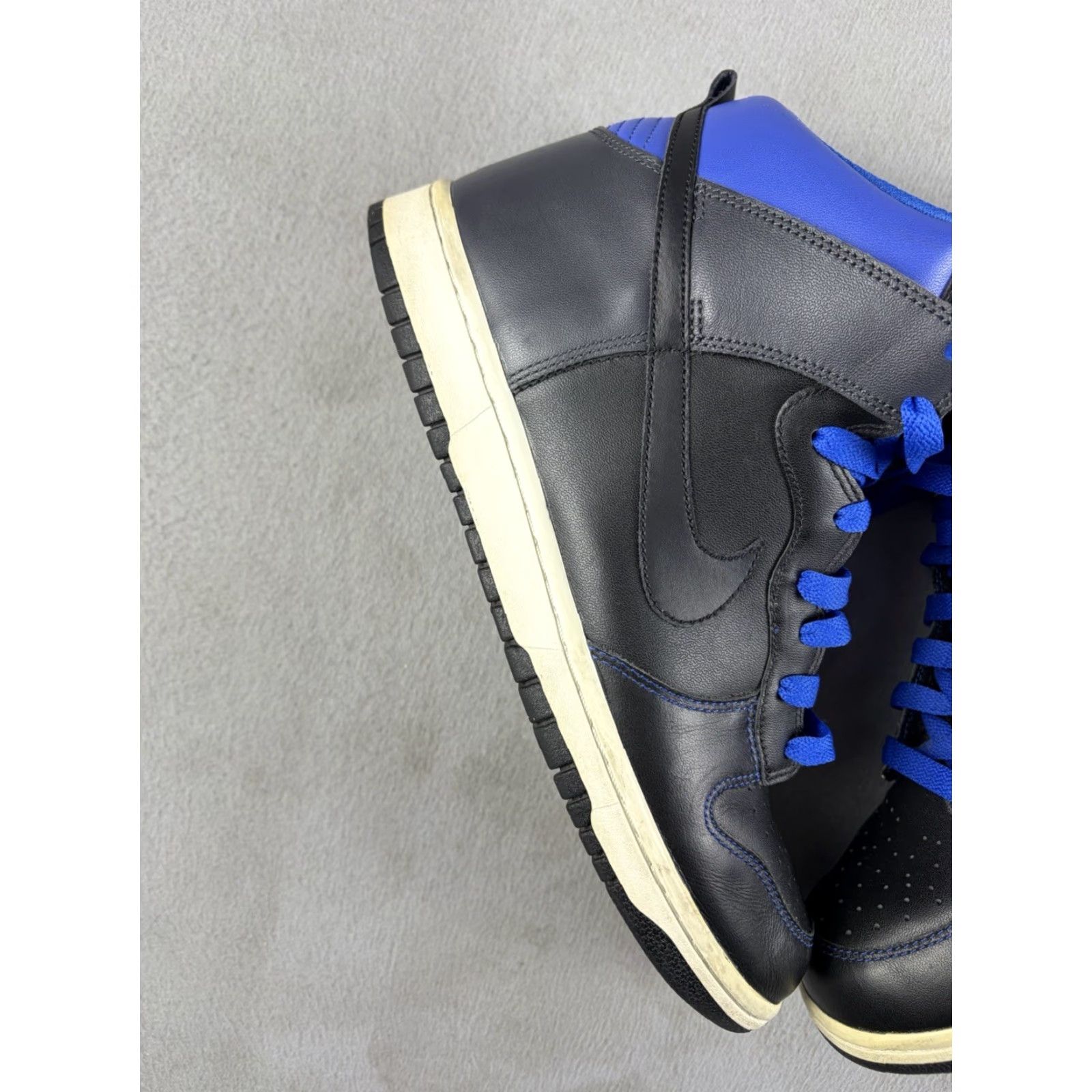 Nike Nike Dunk High Black Blue Sneakers 2008 Men US 12 Leather Rubber High Top 317982-003 Size US 12 / EU 45 - 3 Thumbnail