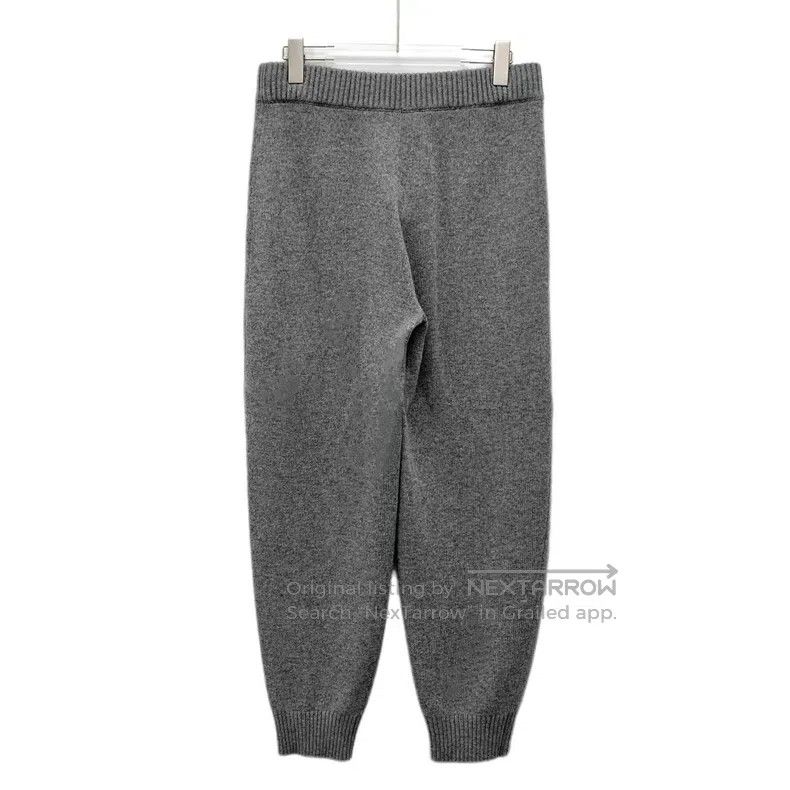 Prada Prada Gray logo letter embroidery sheep wool knitted casua Size US 30 / EU 46 - 2 Thumbnail