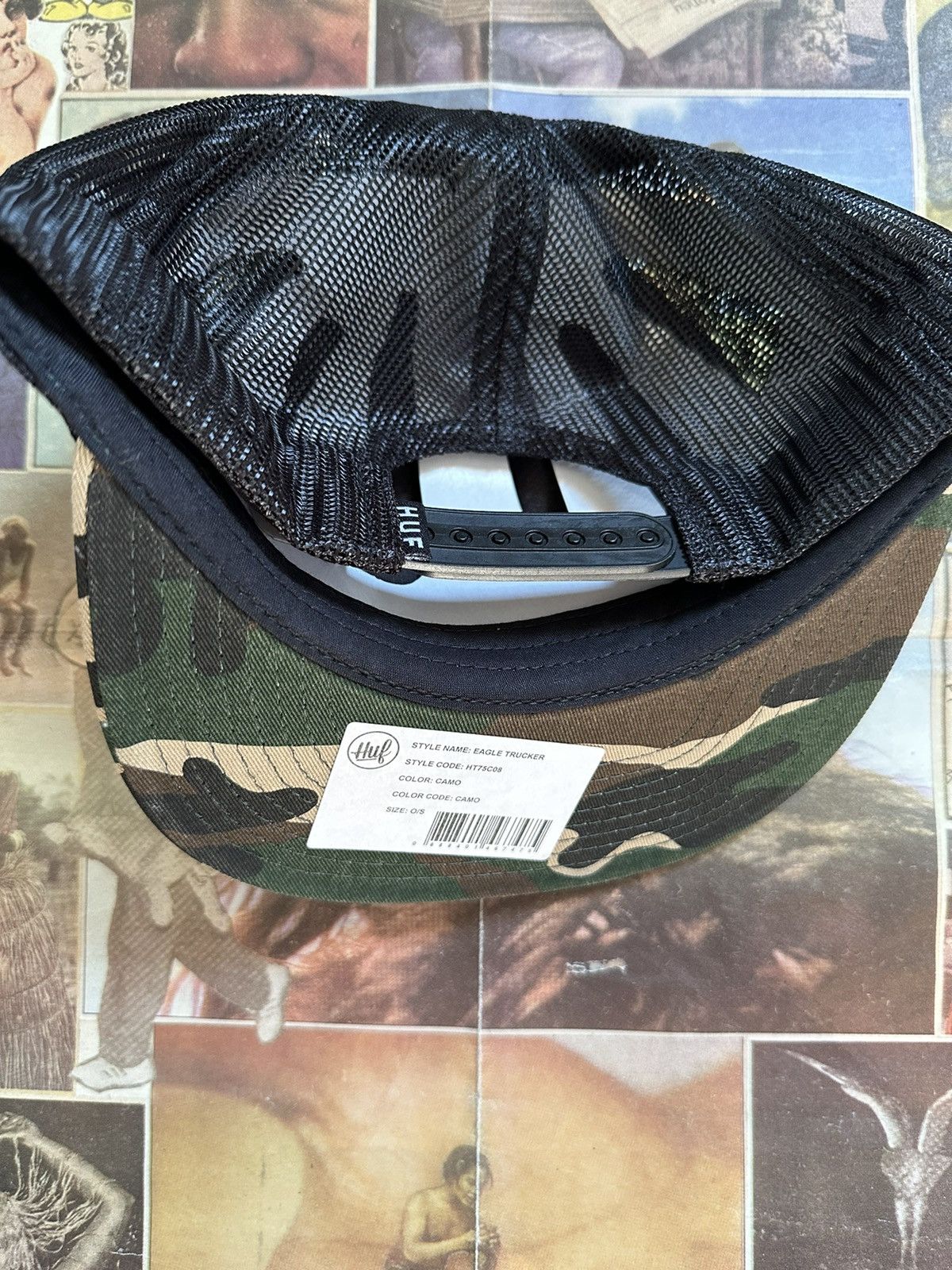 Huf Huf eagle camo mesh trucker SnapBack hat eagle Size ONE SIZE - 4 Thumbnail