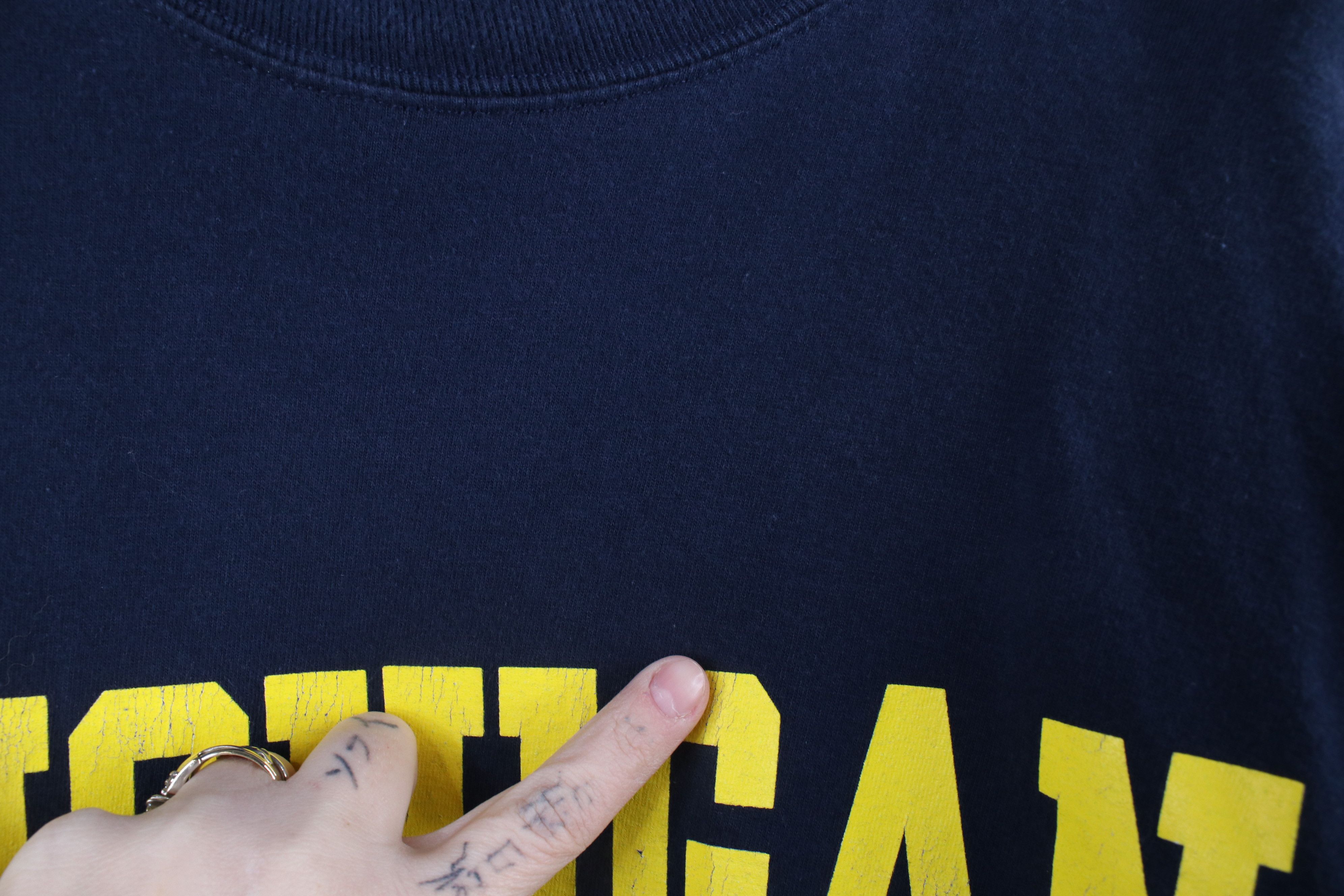 Vintage Vintage 90s Spell University of Michigan Long Sleeve T-Shirt Size US XXL / EU 58 / 5 - 6 Thumbnail