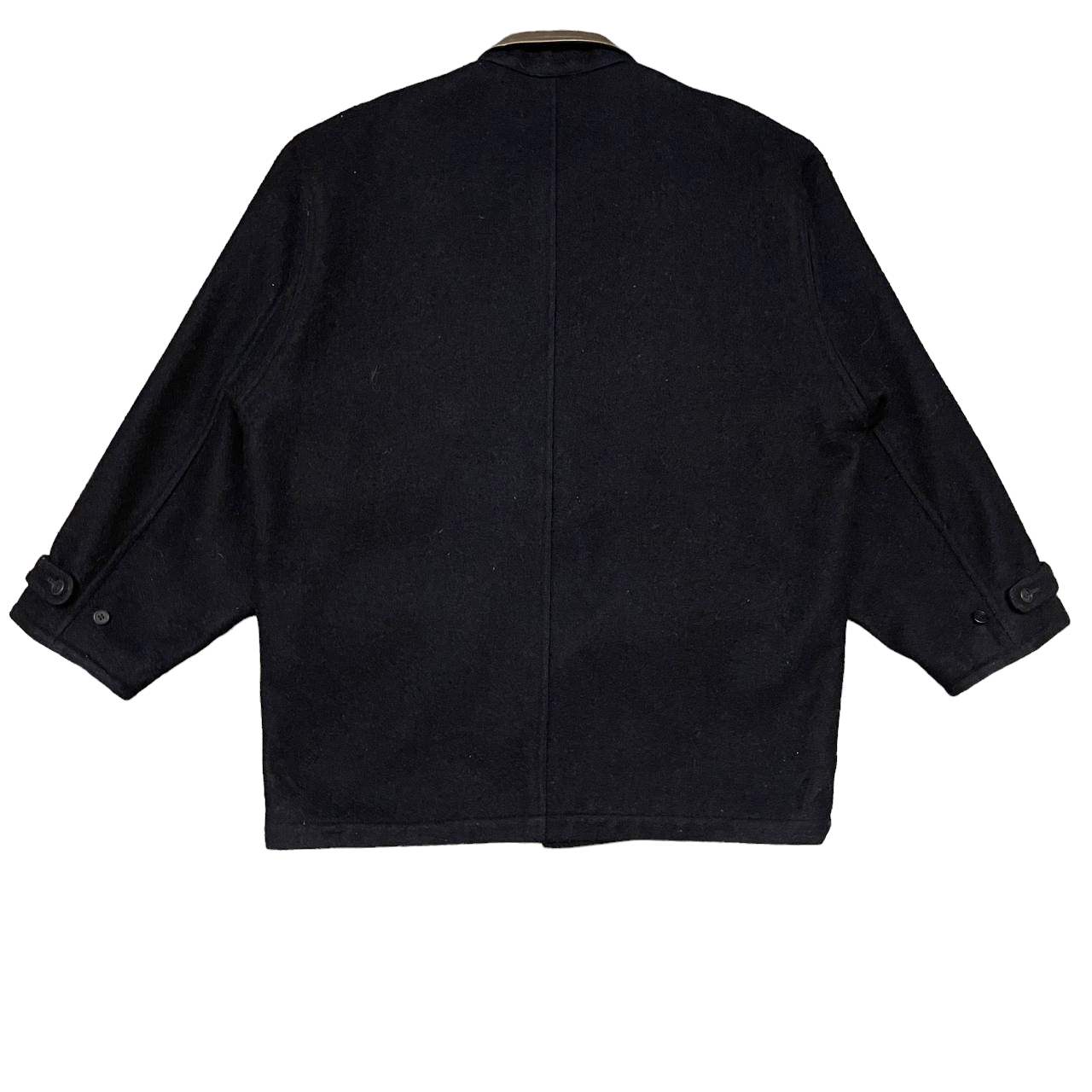 Japanese Brand Vintage The Market Wool Jacket Leather Collar Size US M / EU 48-50 / 2 - 10 Thumbnail