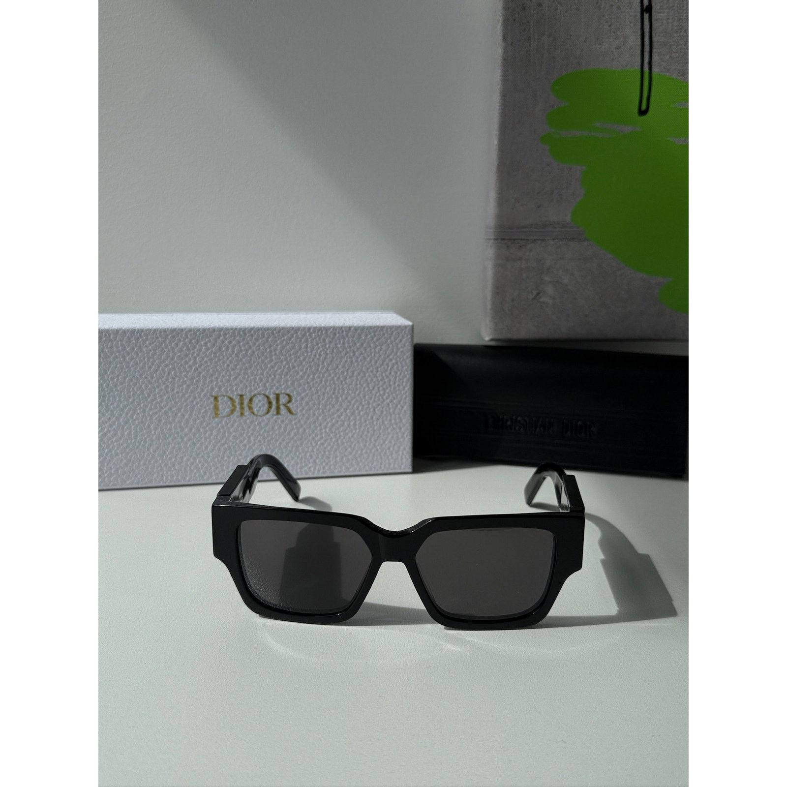 Dior NEW Dior CD SU Sunglasses in Black Holographic Pink Logo Size ONE SIZE - 5 Thumbnail