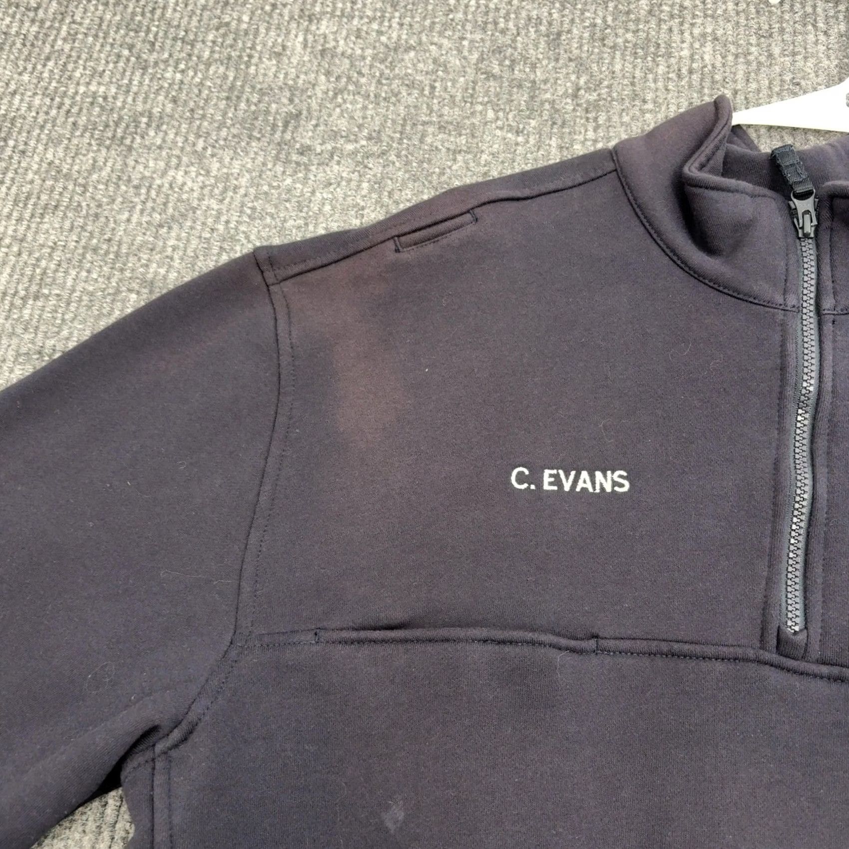 Vintage Blaine Hill Fire Dept Pullover Mens XL Navy Blue Quarter Zip Workwear Style Size US XL / EU 56 / 4 - 4 Thumbnail