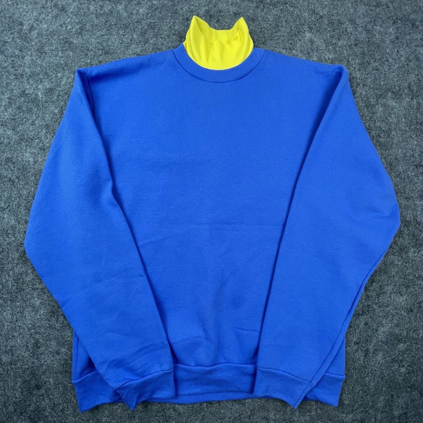 American Apparel American Apparel Sweatshirt Men Large Blue Yellow Turtleneck Size US L / EU 52-54 / 3 - 1 Thumbnail