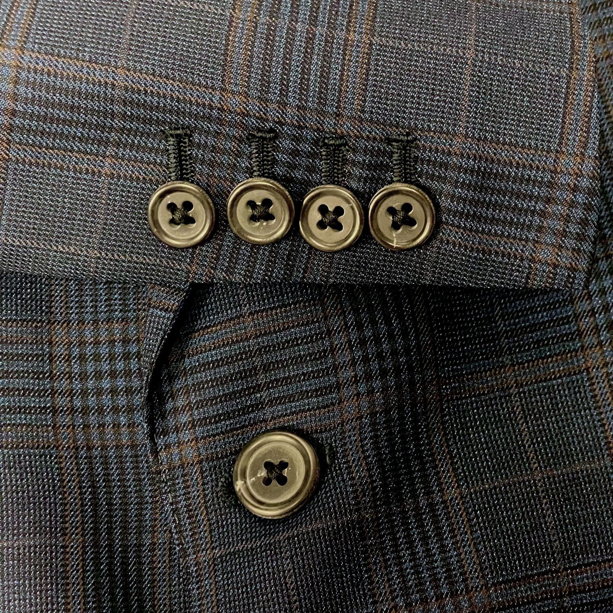 Ermenegildo Zegna Ermenegildo Zegna BESPOKE Blue Sport Coat OVERCHECK Jacket Size 38R - 11 Thumbnail