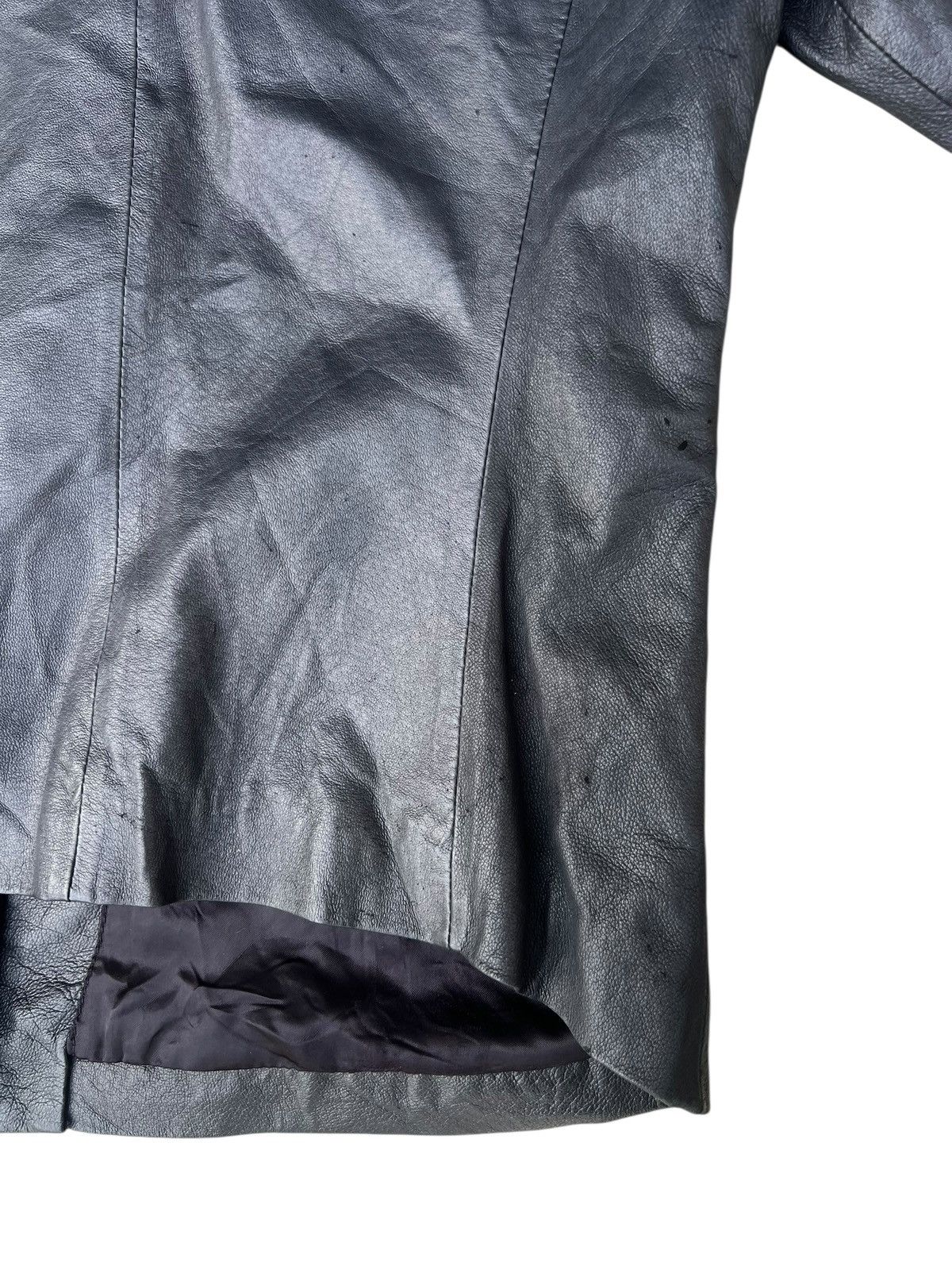 Ekam EKAM Distressed Pigskin Leather Asymmetrical Jacket Size US S / EU 44-46 / 1 - 24 Thumbnail