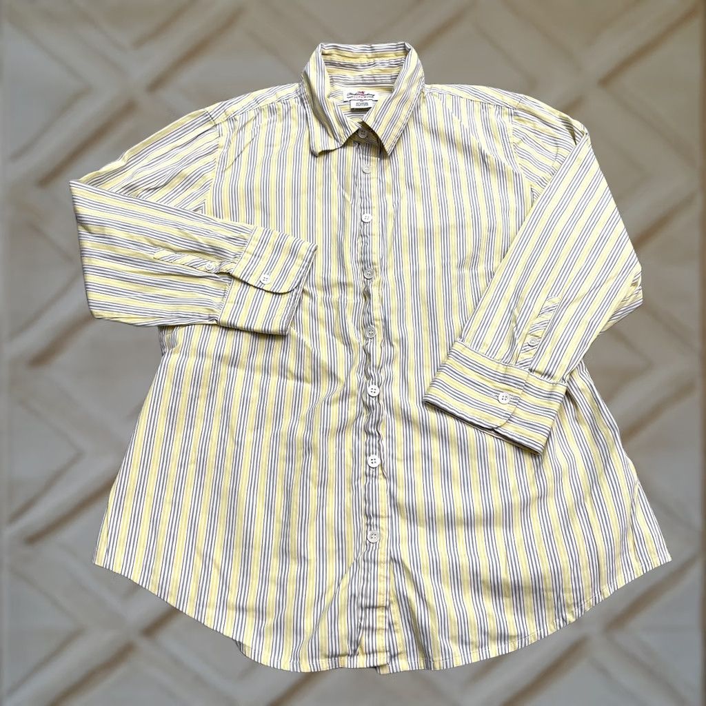J.Crew J.Crew Haberdashery Shirt Womens Medium Multi Striped Button Down Stretch Casual Size M / US 6-8 / IT 42-44 - 1 Thumbnail