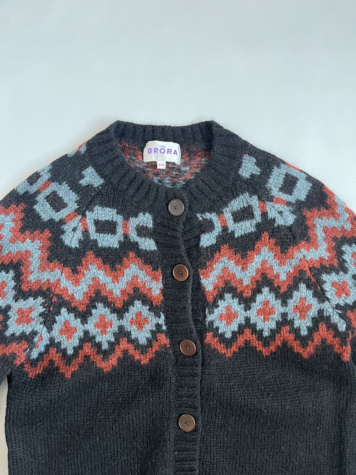 Other Brora Women Wool Alpaca Pattern Button Cardigan Sweater Size S / US 4 / IT 40 - 2 Thumbnail