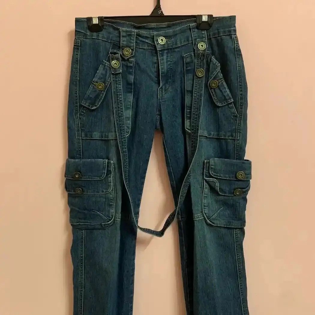 Edition Japan SICKS💥Japanese Vintage Jeans Bondage Punk Cargo Pants Size US 30 / EU 46 - 2 Thumbnail