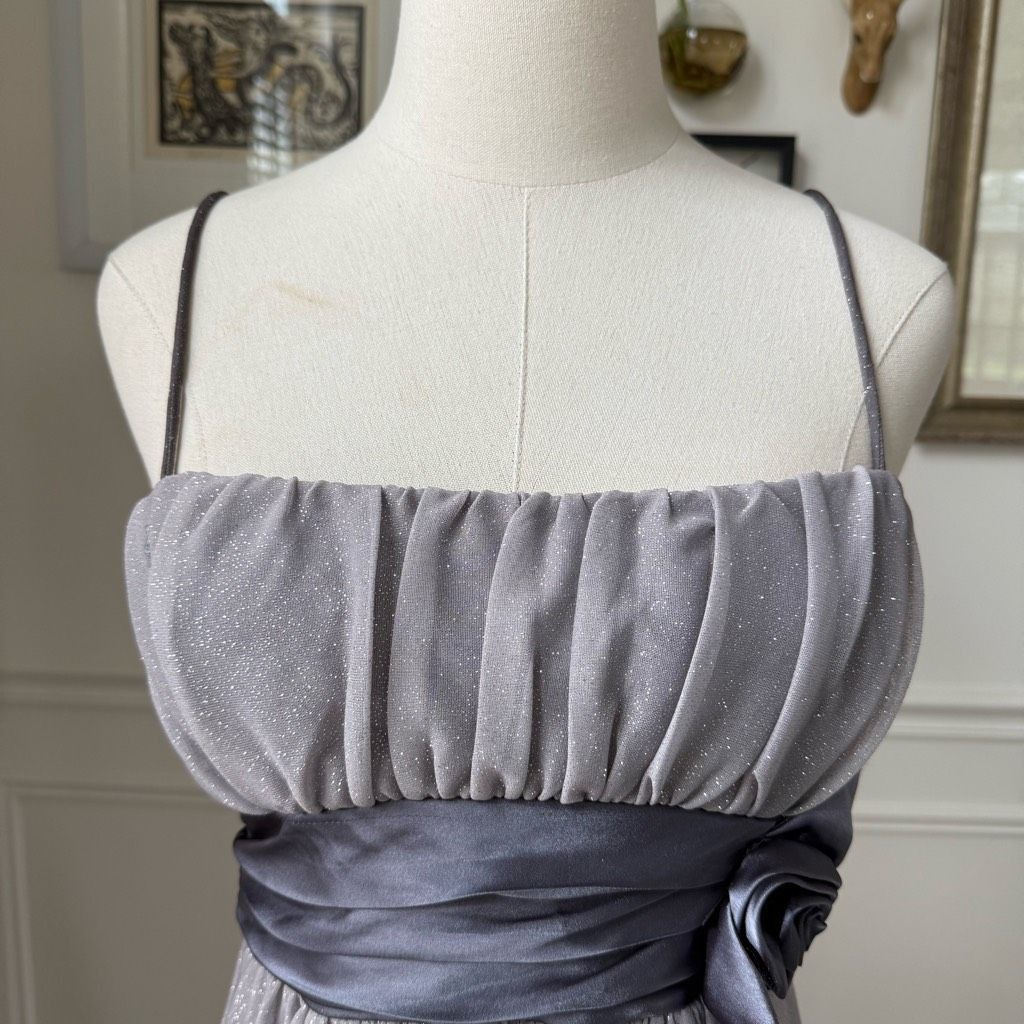 Other Vintage Y2K City Triangles Grey Shimmer Ombre Short Dress M Size M / US 6-8 / IT 42-44 - 2 Thumbnail