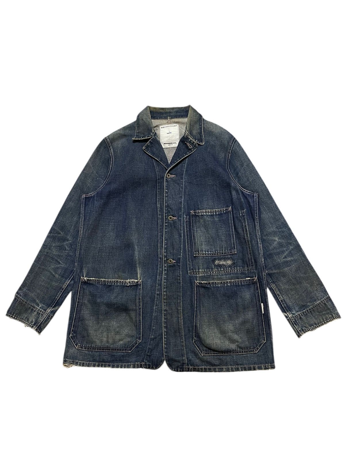 Neighborhood Vintage Neighbourhood Savage Denim Faded Sashiko Boro Style Size US L / EU 52-54 / 3 - 2 Thumbnail