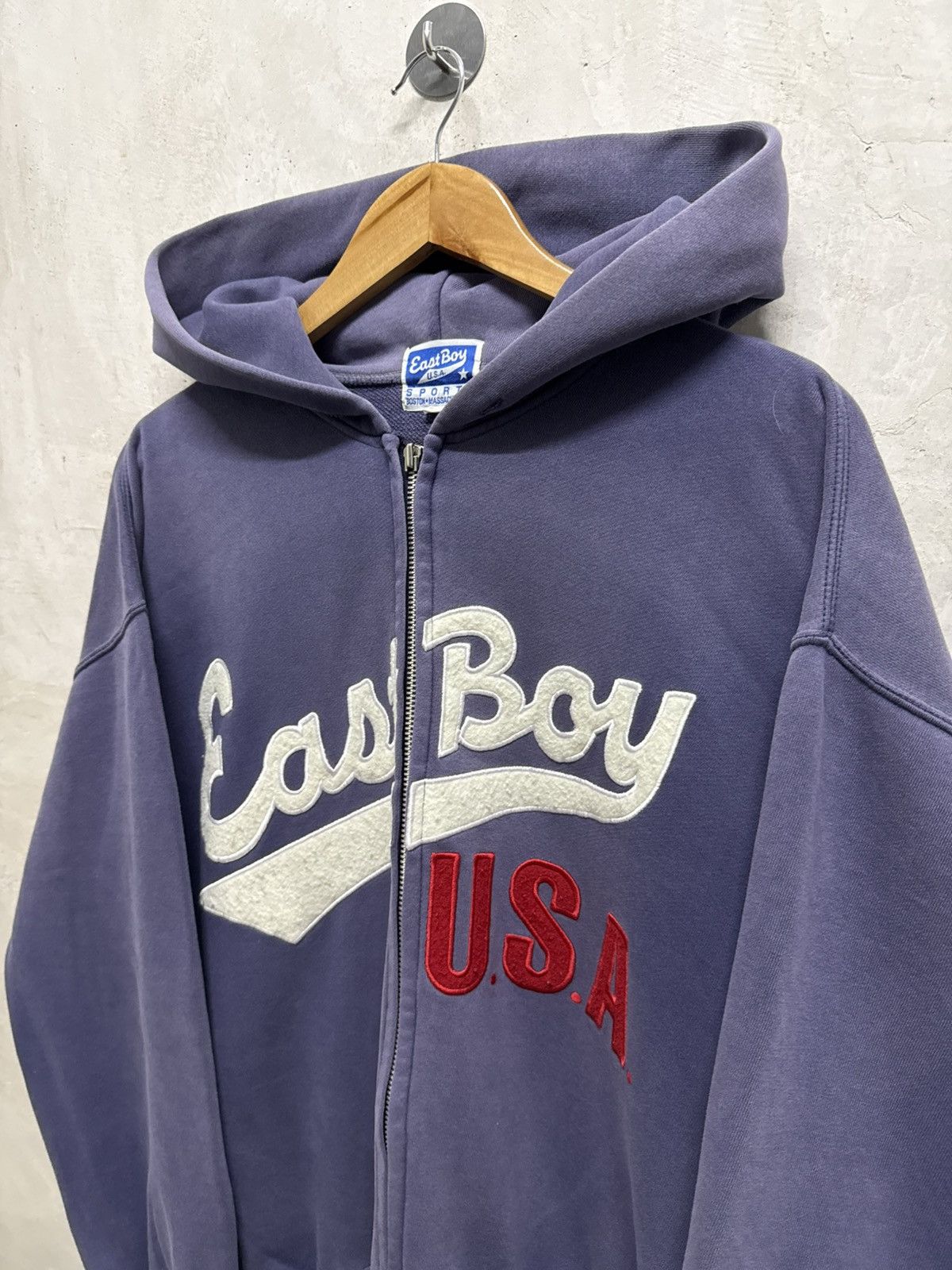 Southpole 2000s Faded East Boy Spell Out Zip Up Hoodie Size US XL / EU 56 / 4 - 4 Thumbnail