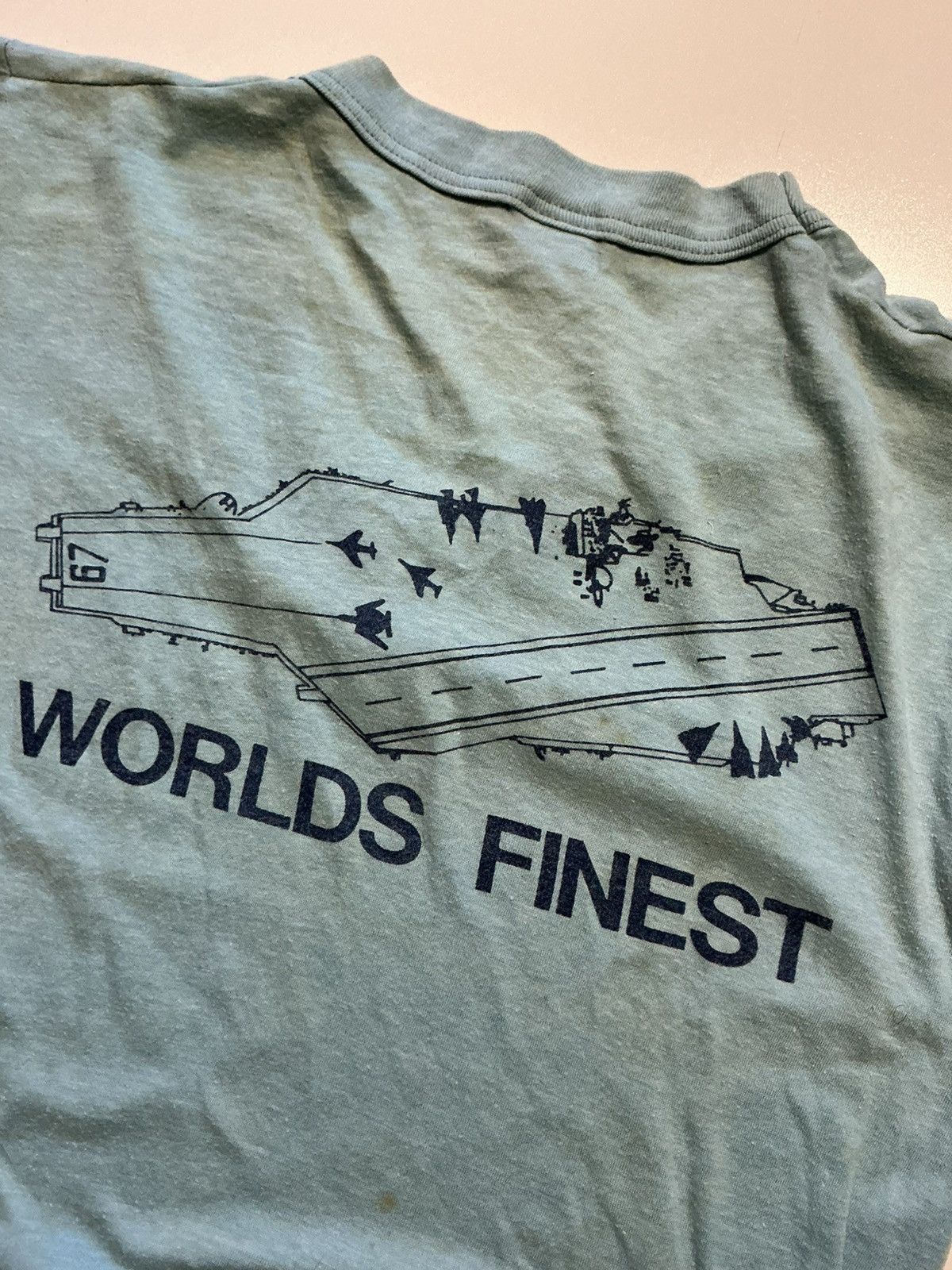 Vintage Vintage 70s USS John F. Kennedy CV-67 NightshirtT-Shirt. Size US L / EU 52-54 / 3 - 14 Thumbnail