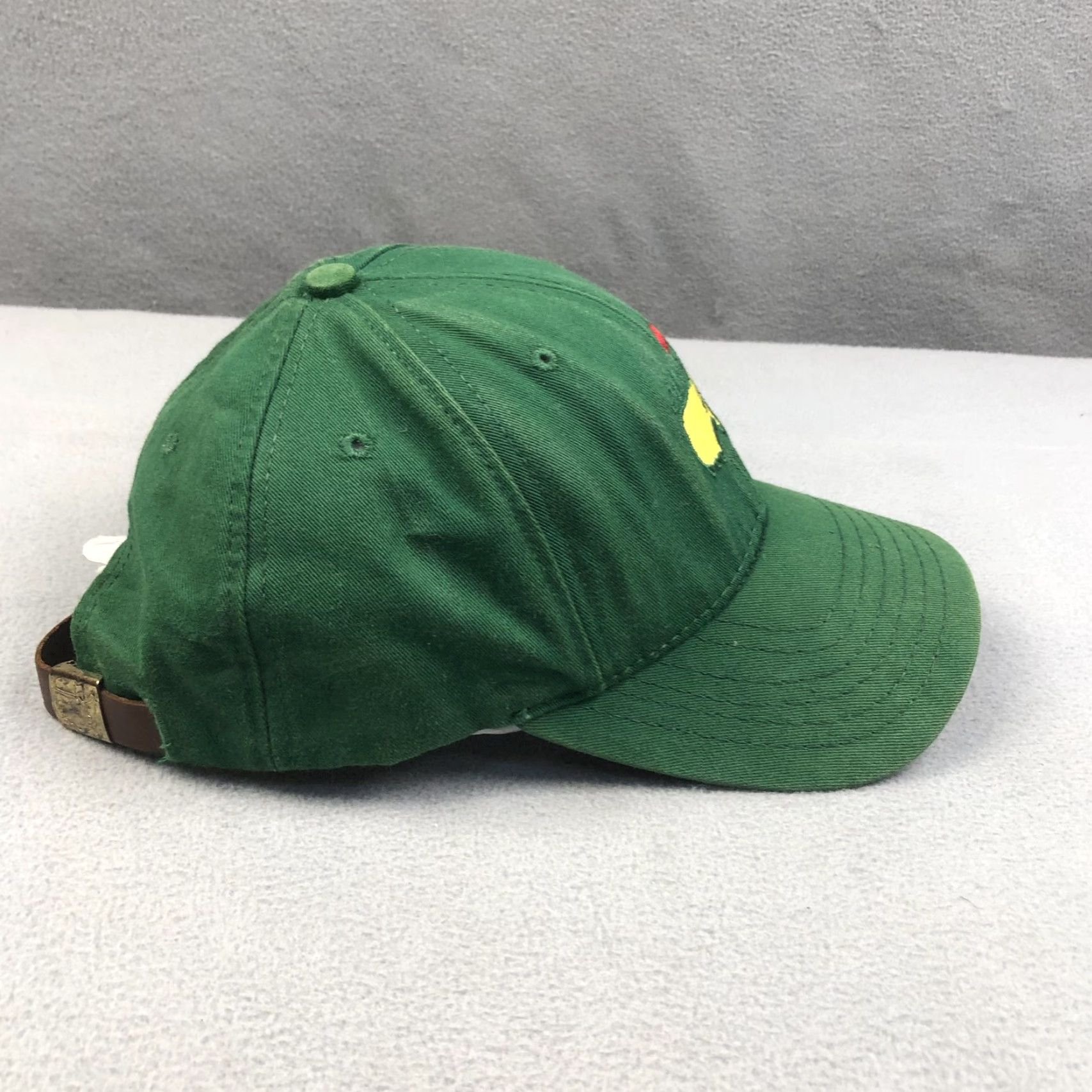 American Needle VINTAGE American Needle Masters Hat Green Leather Strap Back Golf 90s Men One Size Green Cotton Twill Hat Size ONE SIZE - 5 Thumbnail