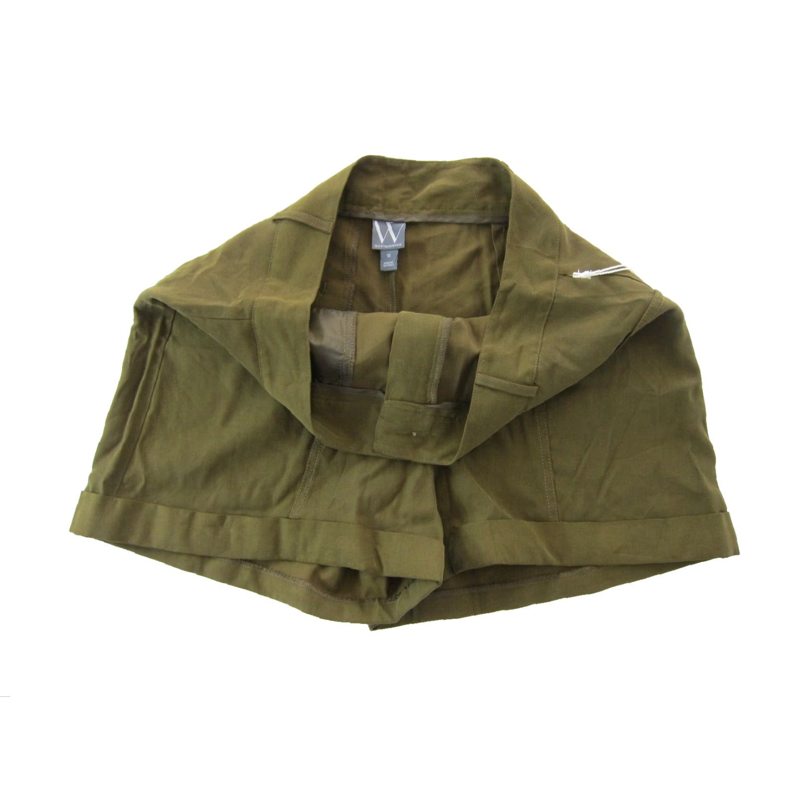 Worthington NWT Worthington Olive Green High Rise Pocket Chino Pant Women 10 Size 36" / US 14 / IT 50 - 6 Thumbnail