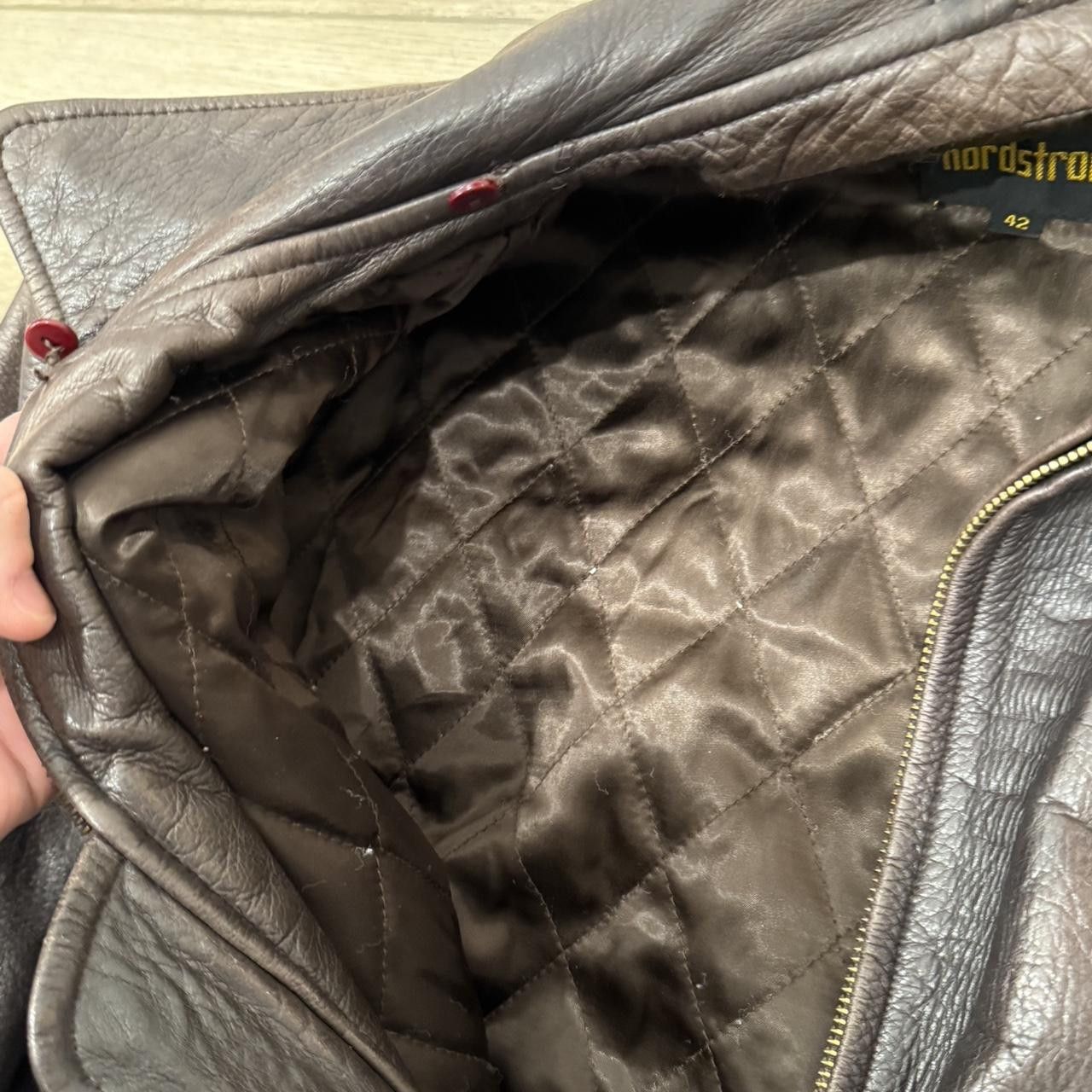 Nordstrom Vintage 70s Nordstrom Leather Flight Jacket A-2 Style Bomber Size US L / EU 52-54 / 3 - 5 Thumbnail