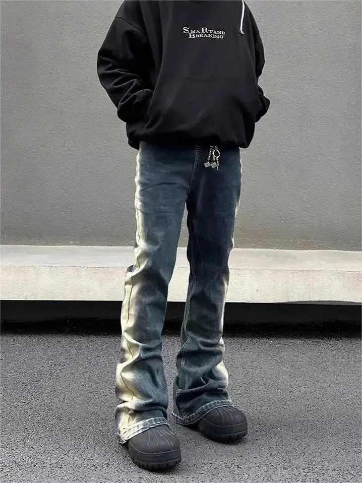Japanese Brand Straight washed gradient jeans Size US 30 / EU 46 - 4 Thumbnail