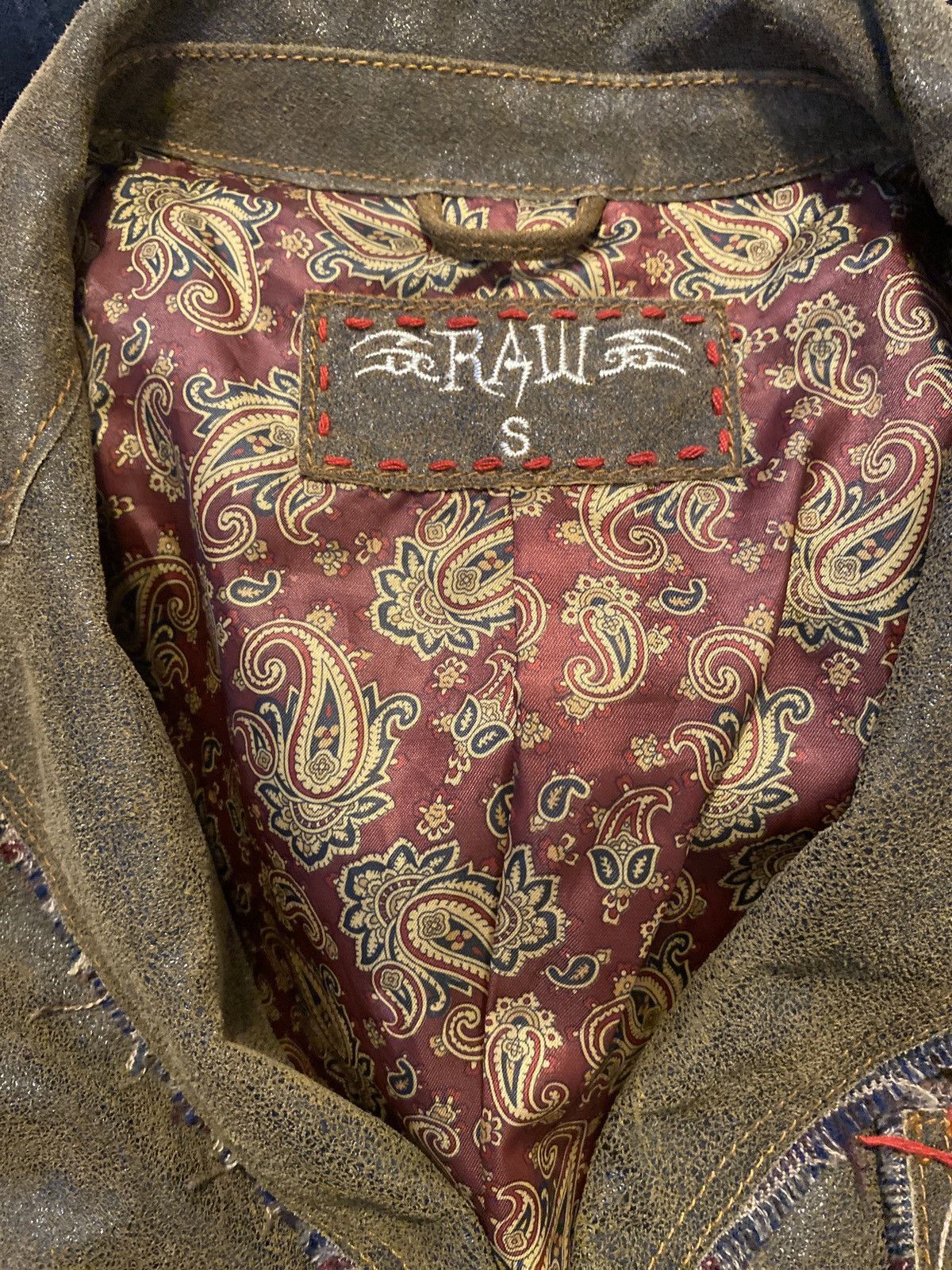Vintage RAW one of one VINTAGE Cyber PUNK STYLE JACKET Size S / US 4 / IT 40 - 2 Thumbnail