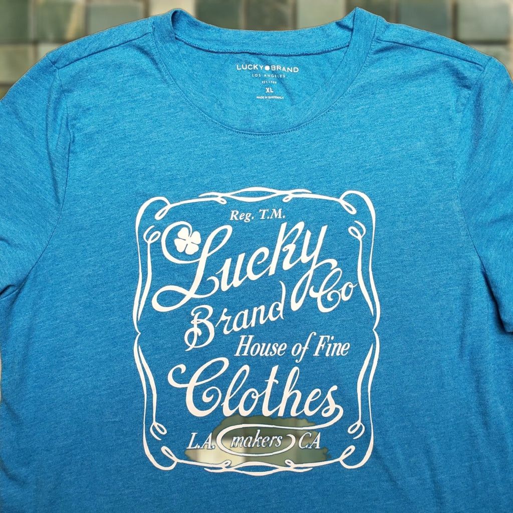 Lucky Brand Lucky Brand Shirt Womens XL Blue Crewneck Logo Graphic Short Sleeve TEE Size XL / US 12-14 / IT 48-50 - 1 Thumbnail