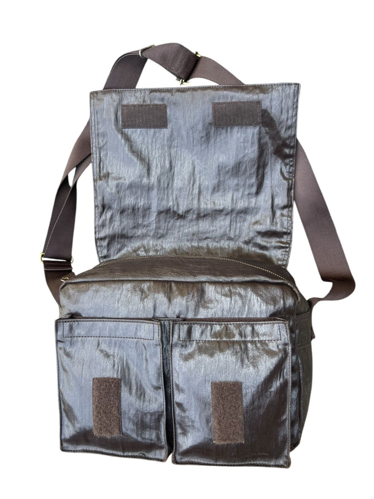 Porter Vintage Porter Yoshida Distressed Coated Messenger Bag Size ONE SIZE - 7 Thumbnail
