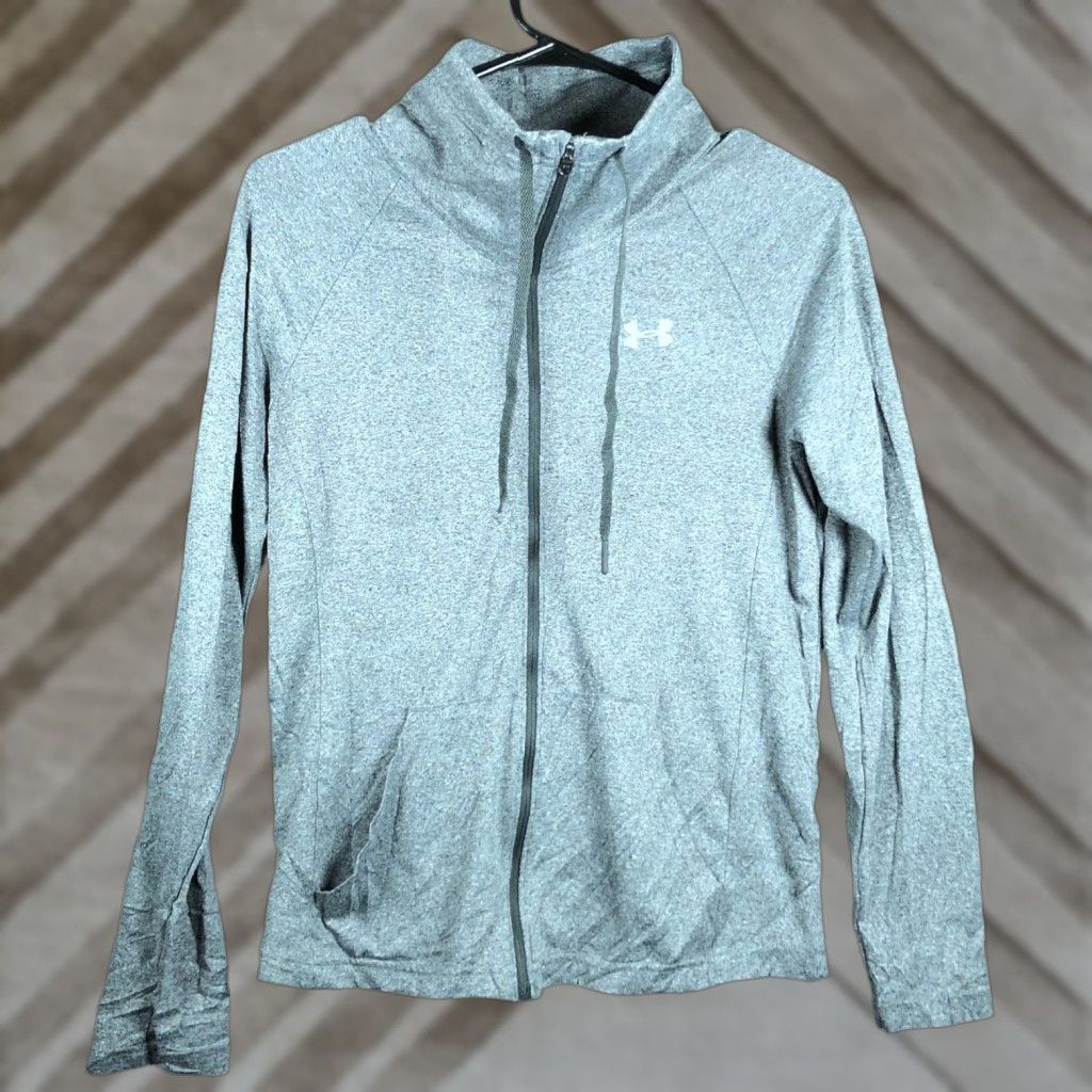 Under Armour Under Armour Womens Jacket Gray Full Zip Up High Neck Loose Fit Heat Gear Small Size S / US 4 / IT 40 - 1 Thumbnail