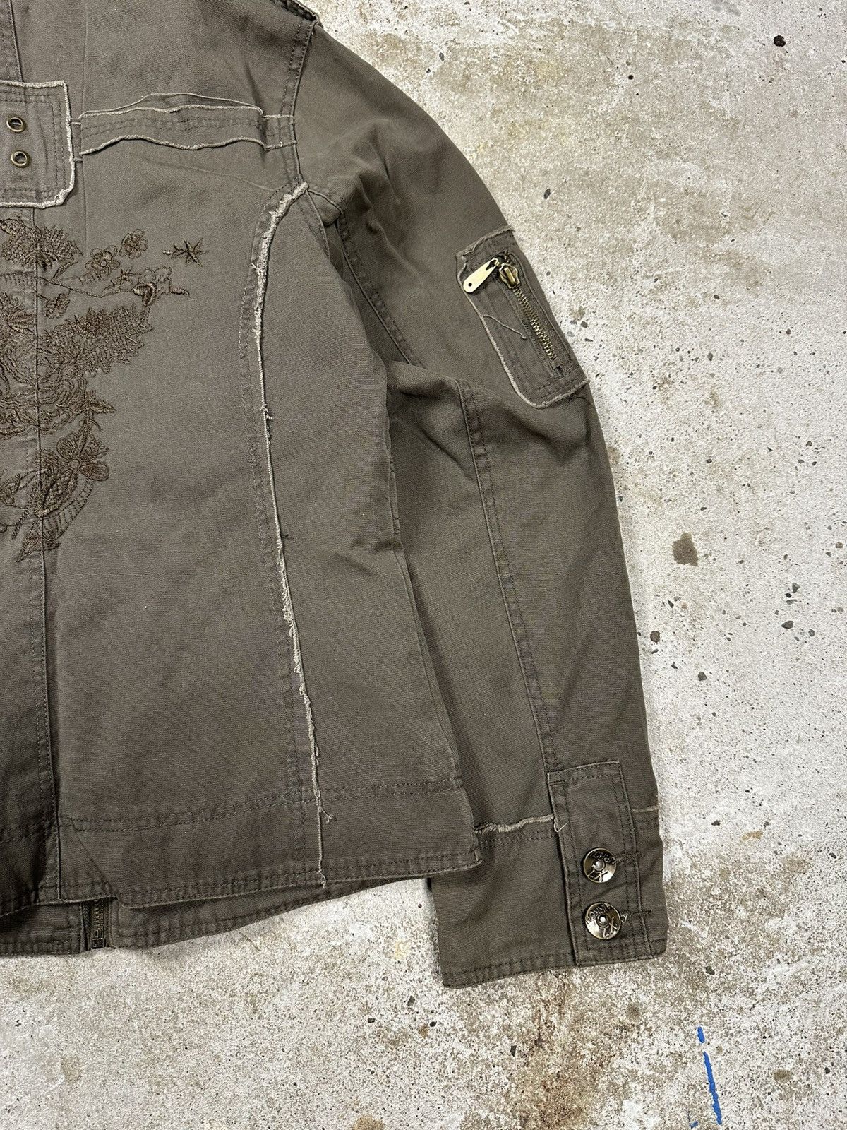 Other Vintage Y2K Army Military Distressed Style Japanese Jacket Size US S / EU 44-46 / 1 - 13 Thumbnail