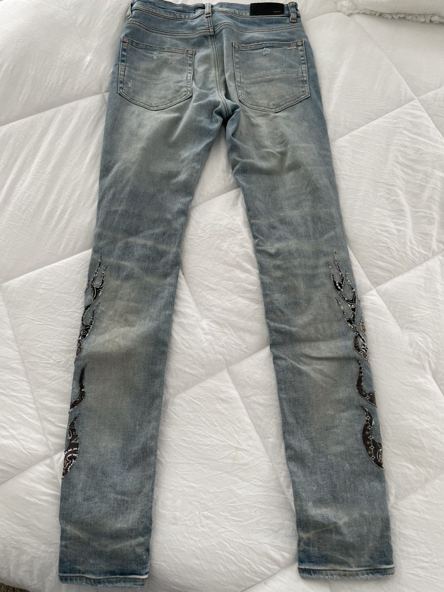 Amiri Amiri Bandana Flame Denims Size US 30 / EU 46 - 2 Thumbnail